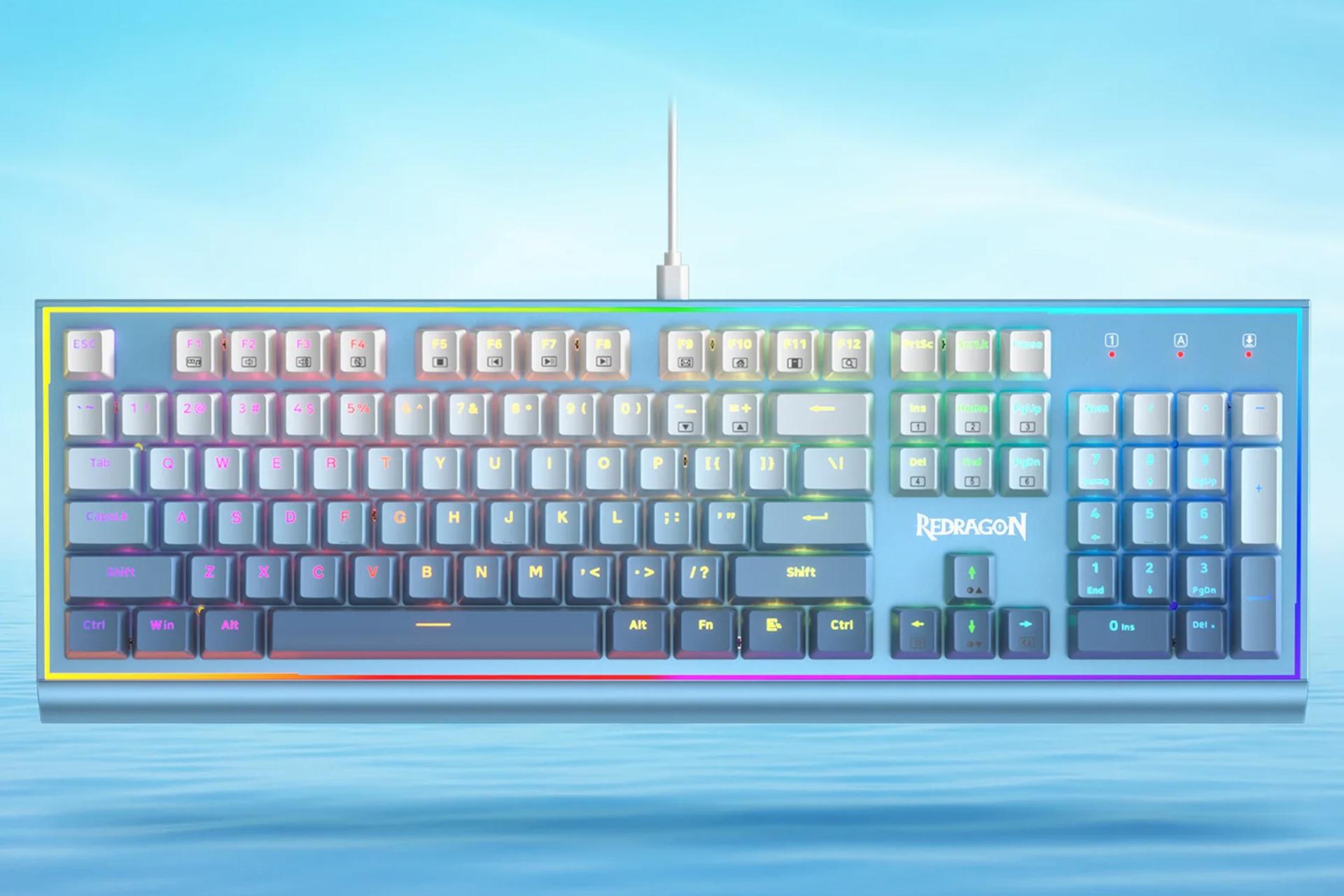 کیبورد ردراگون K654 RGB از نمای بالا