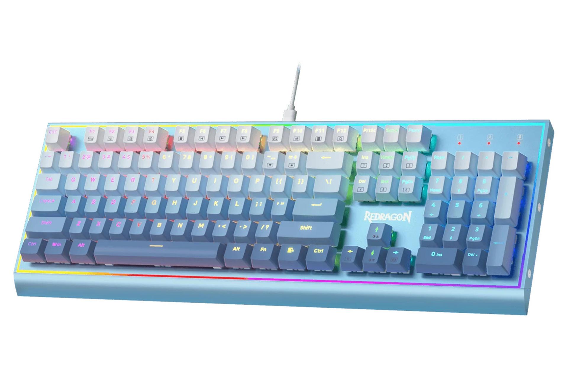 نورپردازی و شکل کلیدهای کیبورد ردراگون K654 RGB