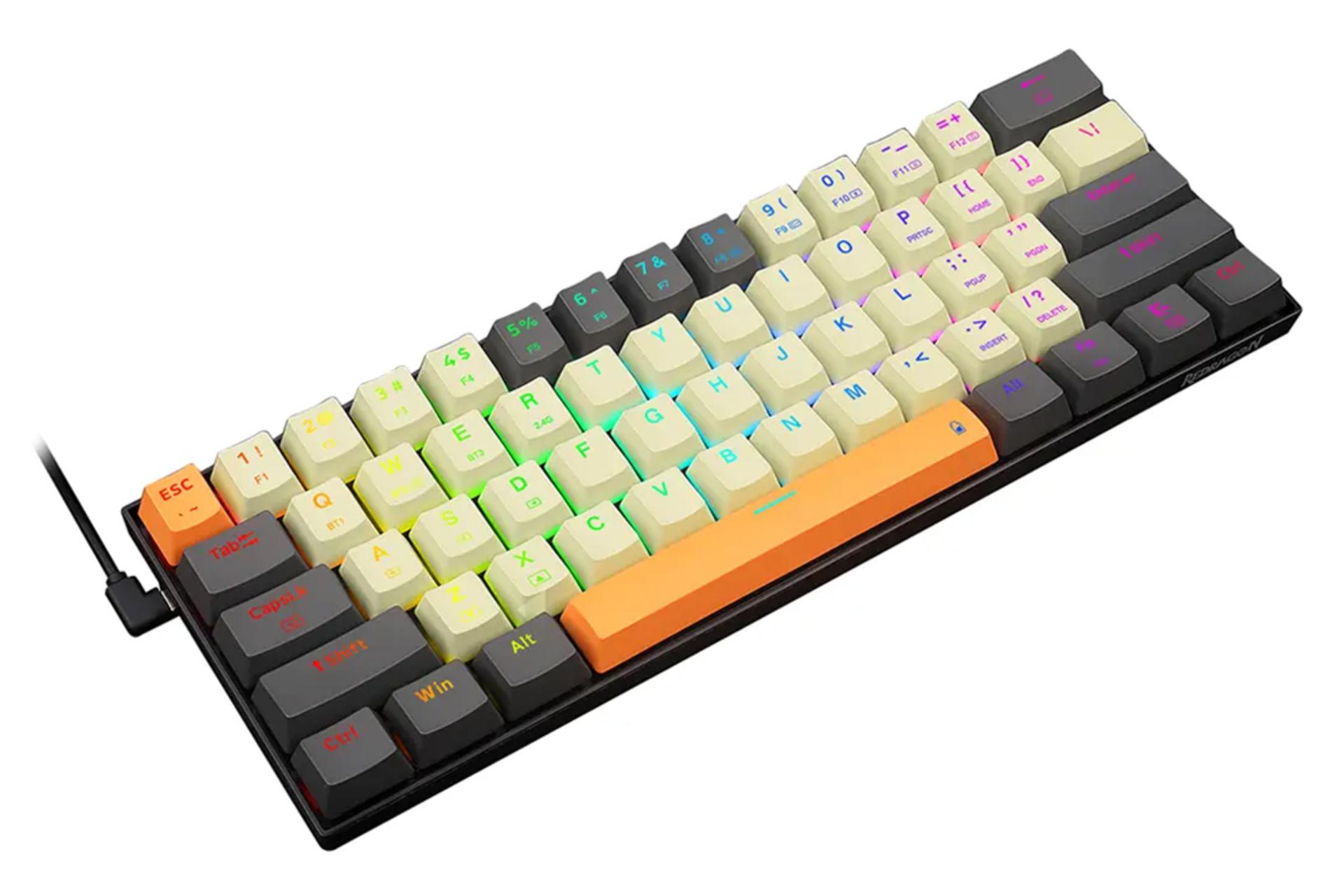 کانکتور و ابعاد کیبورد ردراگون K644 CGO RGB Pro