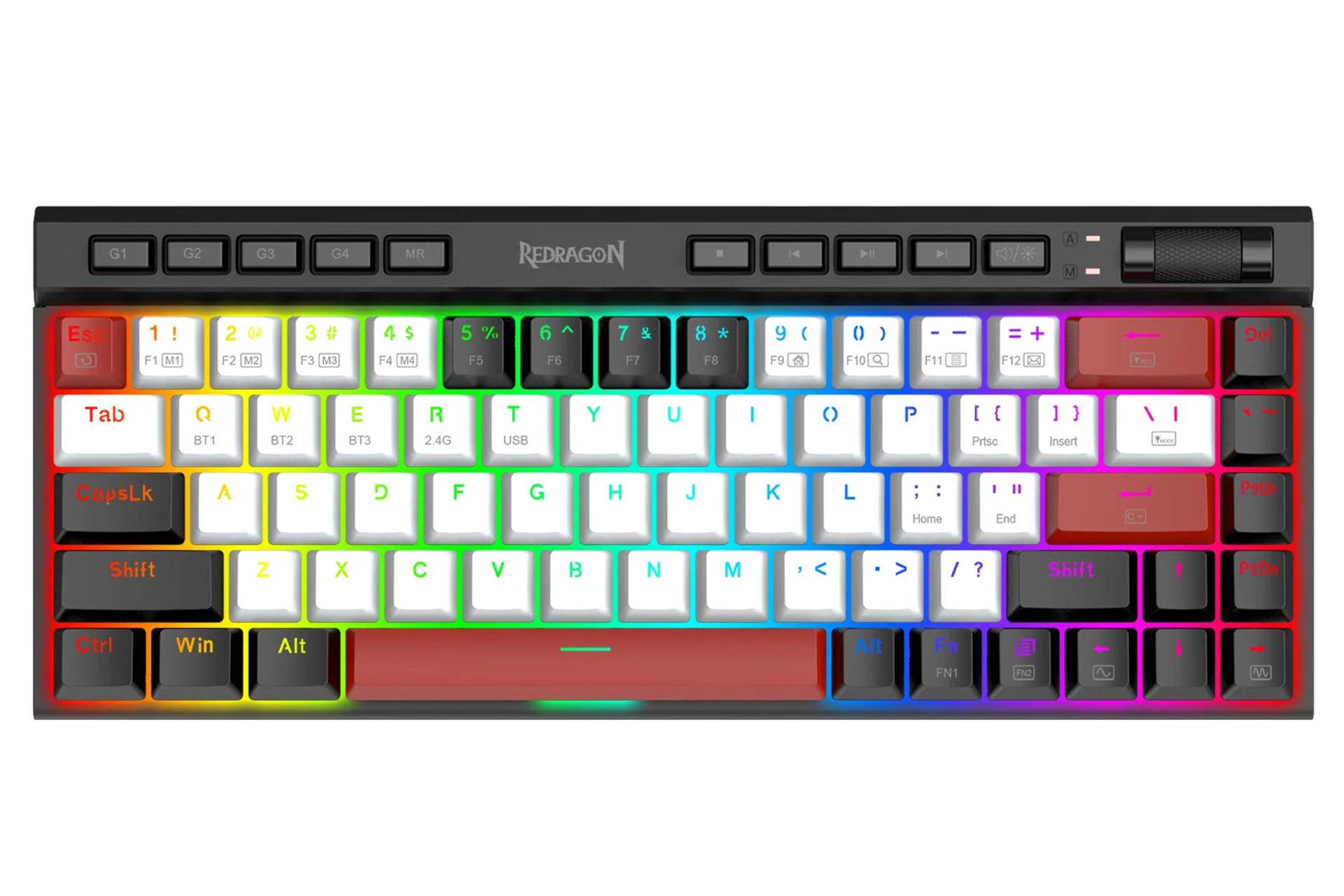 کیبورد ردراگون Magic-wand Mini K635WBR-RGB-PRO از نمای بالا