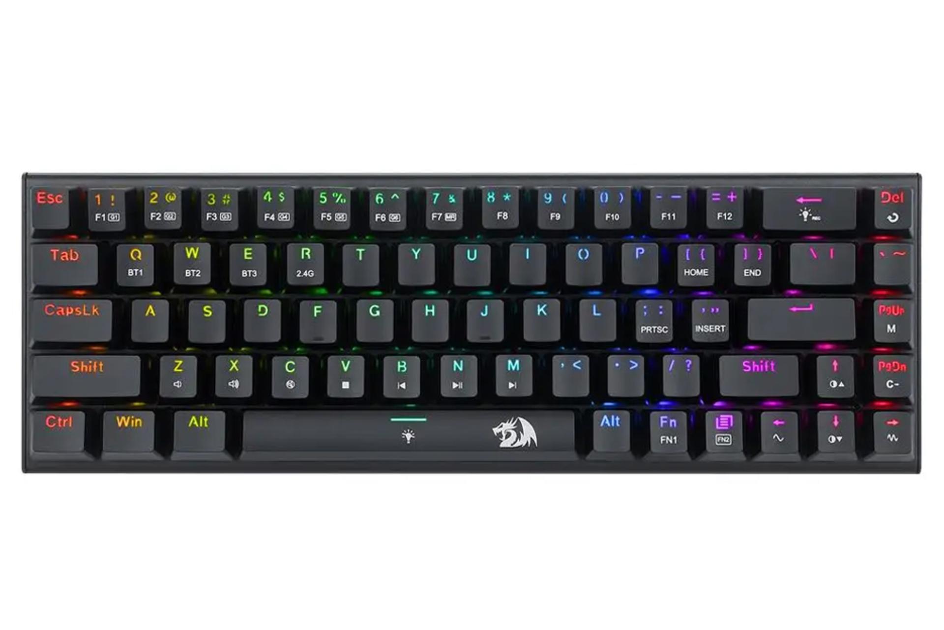 کیبورد ردراگون RYZE Pro K633 RGB از نمای بالا