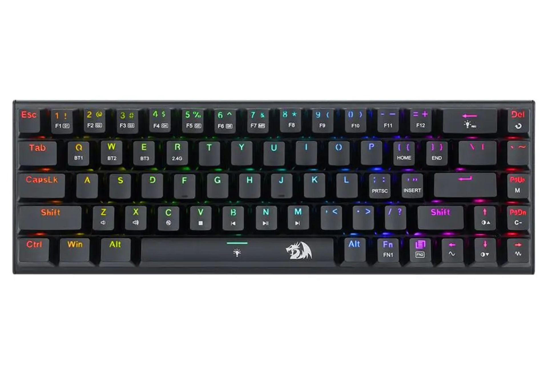 کیبورد ردراگون RYZE Pro K633 RGB از نمای بالا