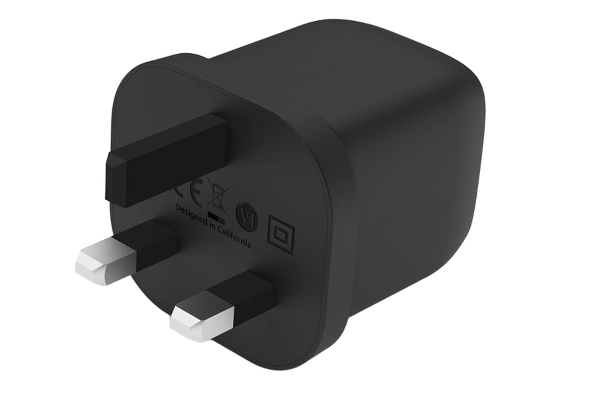 نمای دوشاخه شارژر دیواری بلکین wch011