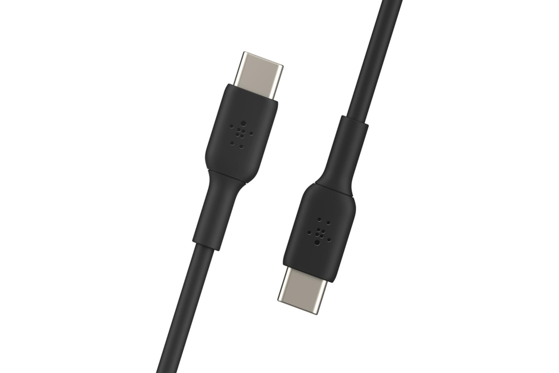 کانکتور و اتصال کابل شارژ USB بلکین Type-C به Type-C مدل BoostCharge Braided CAB003 با طول 2 متر