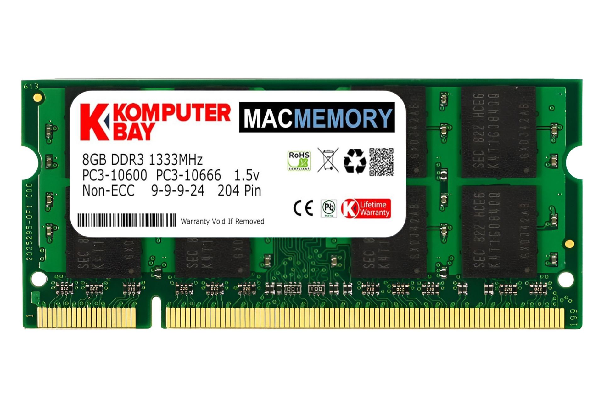 رم کامپیوتربای Komputerbay SODIMM 8GB DDR3-1333 CL9