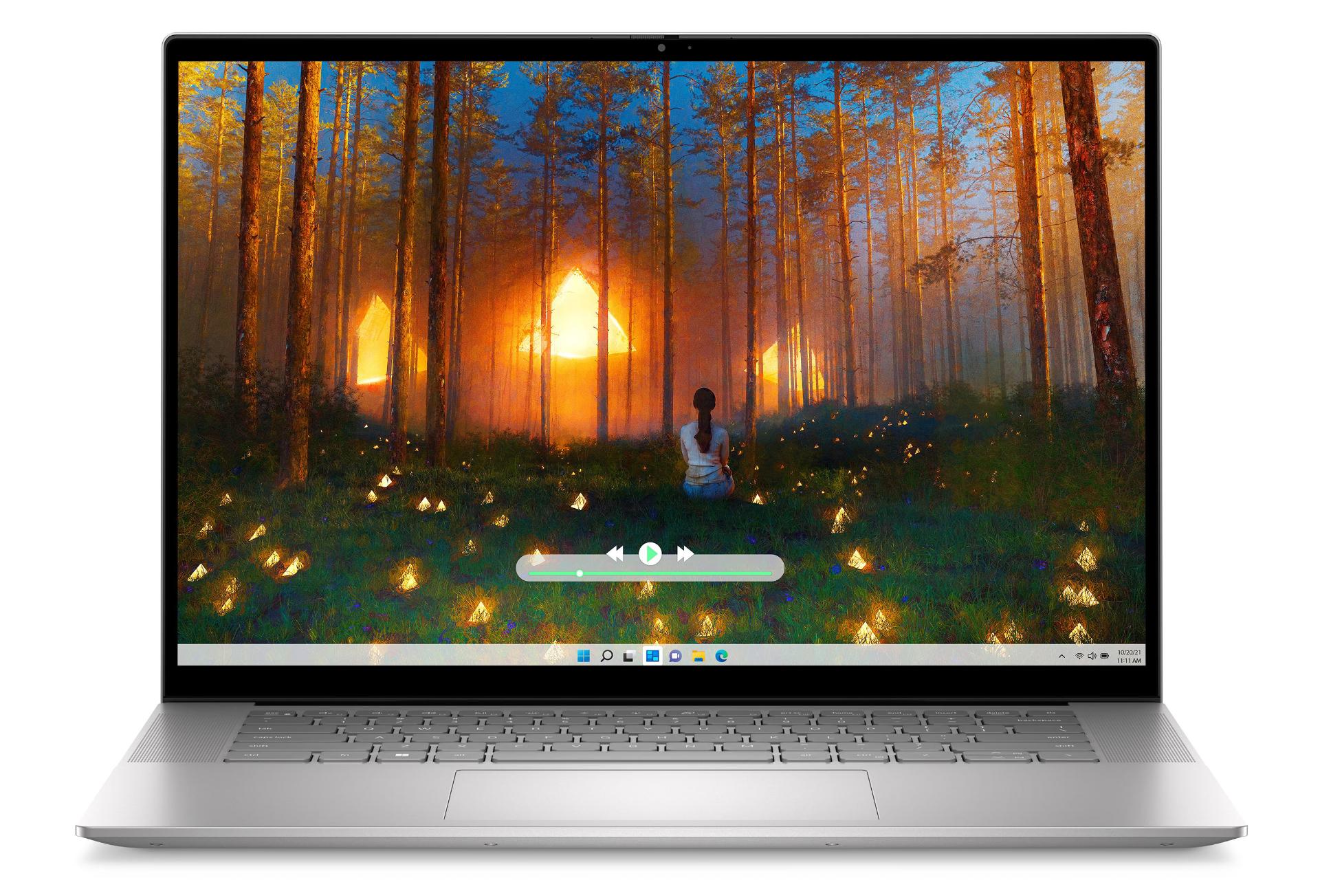 لپ تاپ دل Dell Inspiron 16 5630 نمای جلو صفحه نمایش روشن