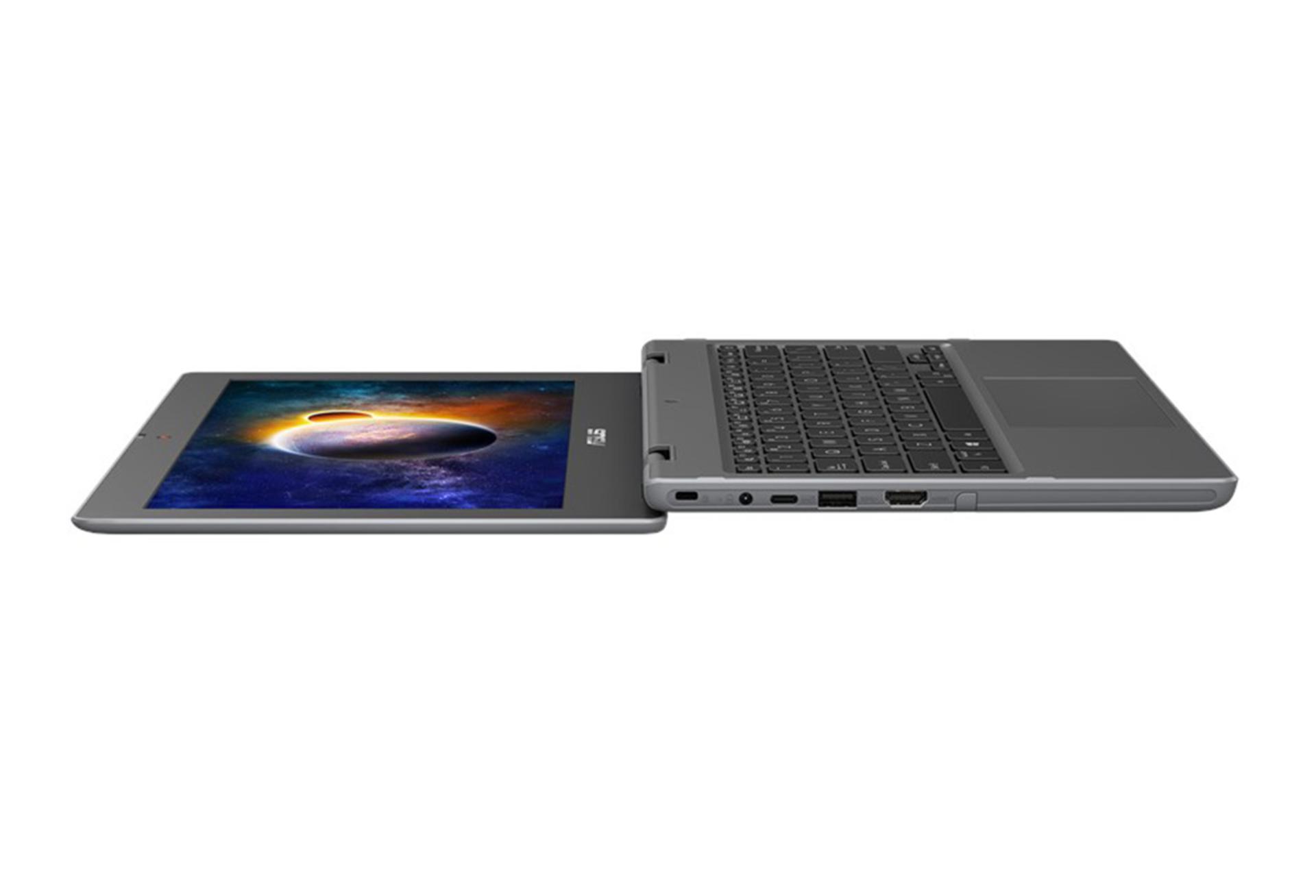 نمای کلی نمایشگر لپ تاپ BR1100CKA ایسوس با تمرکز بر حالت 180 درجه