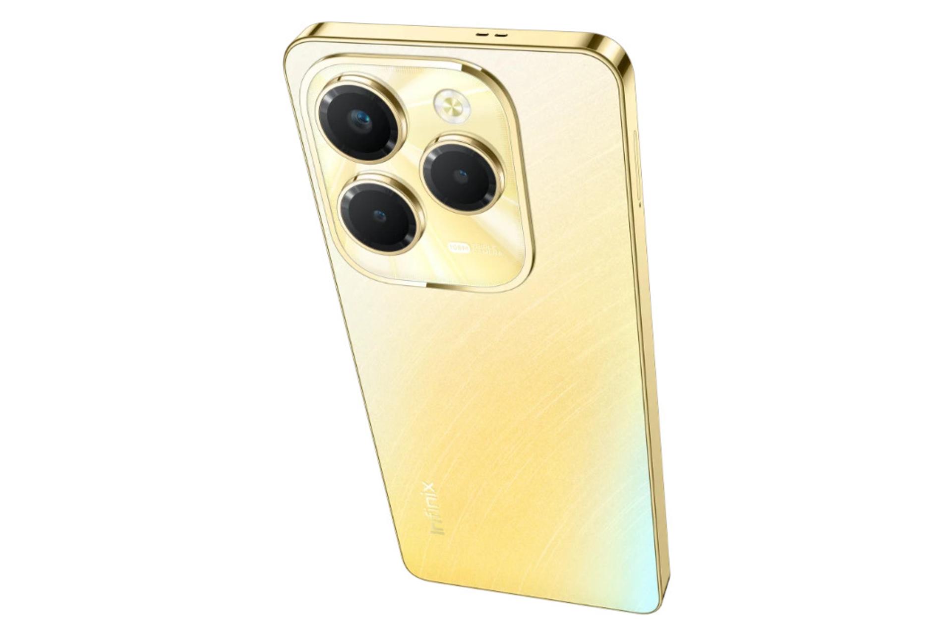 پنل پشت و چینش دوربین گوشی موبایل Hot 40 پرو اینفینیکس / Infinix Hot 40 Pro طلایی