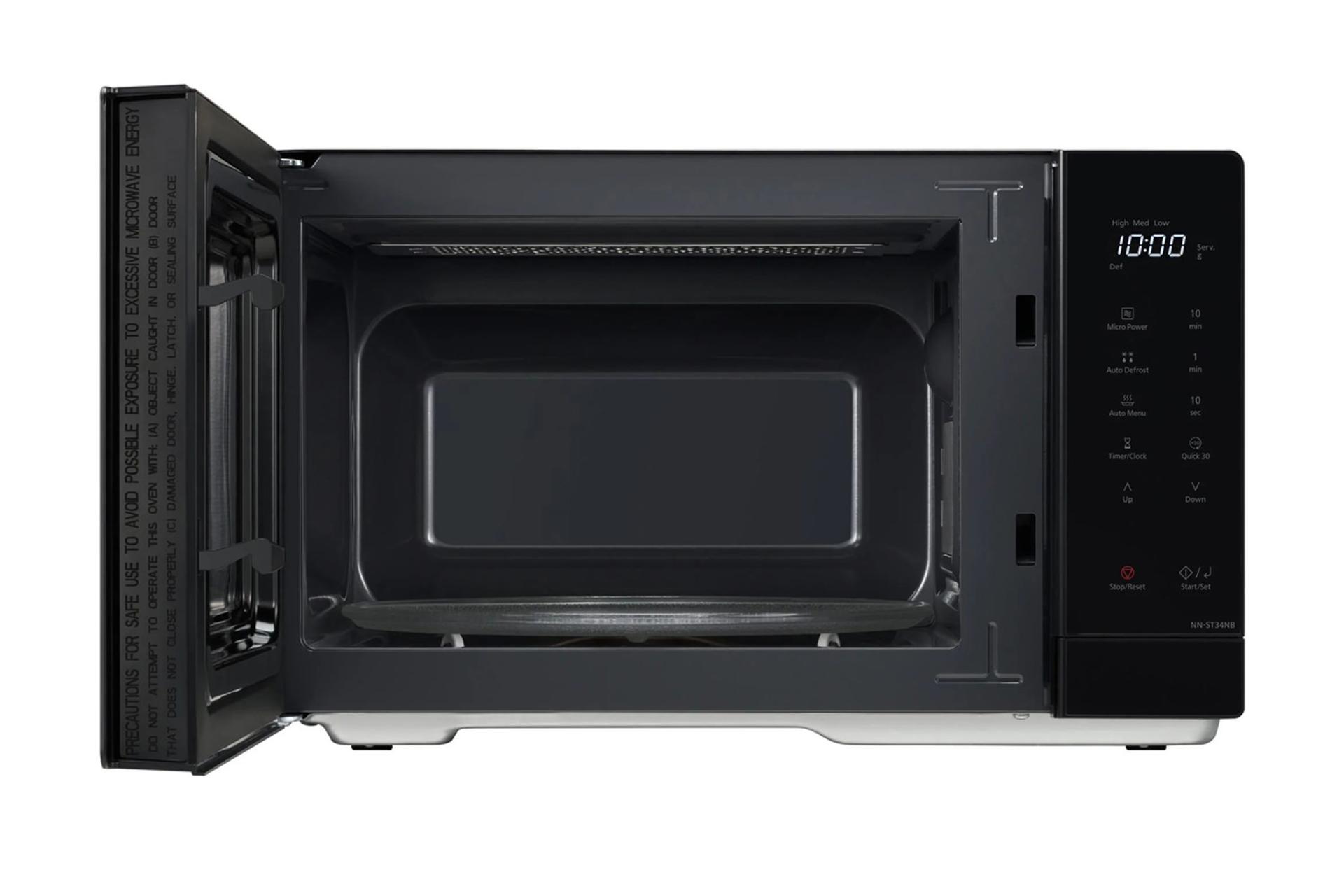 مایکروویو پاناسونیک Panasonic NN-ST34NB درب باز شده نمای داخل