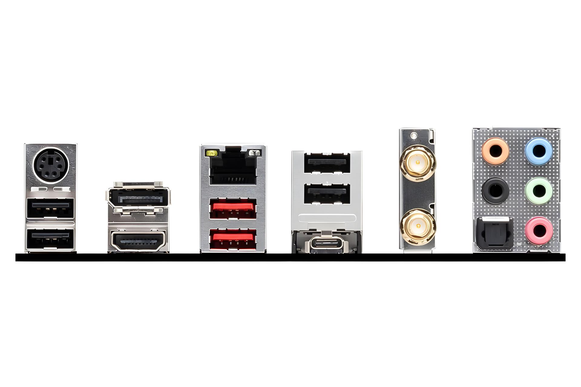 درگاه‌های مادربرد ام اس آی MSI B760 GAMING PLUS WIFI