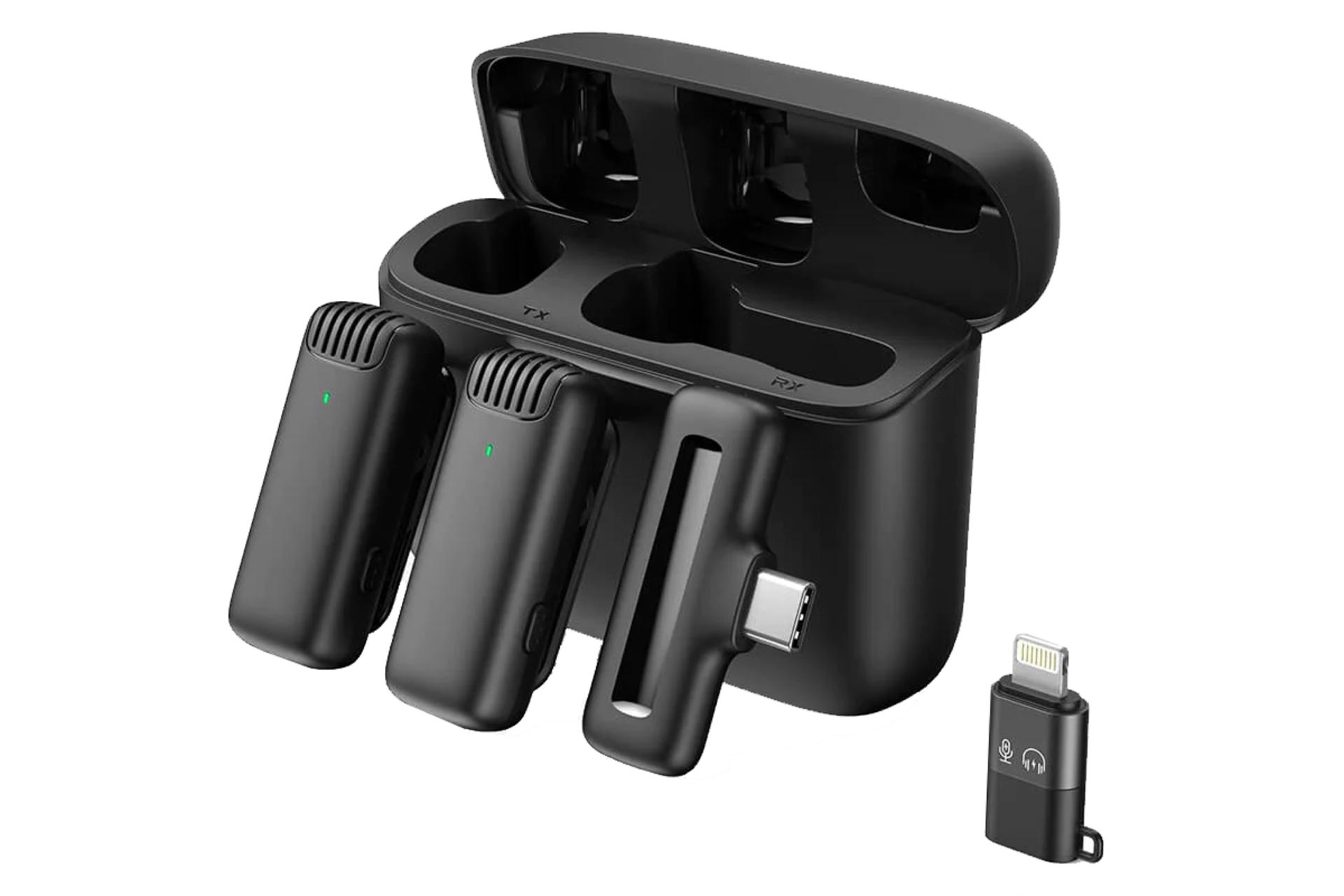 ابعاد و اندازه میکروفون اپیکسل J13 3-In-1 Wireless Microphones