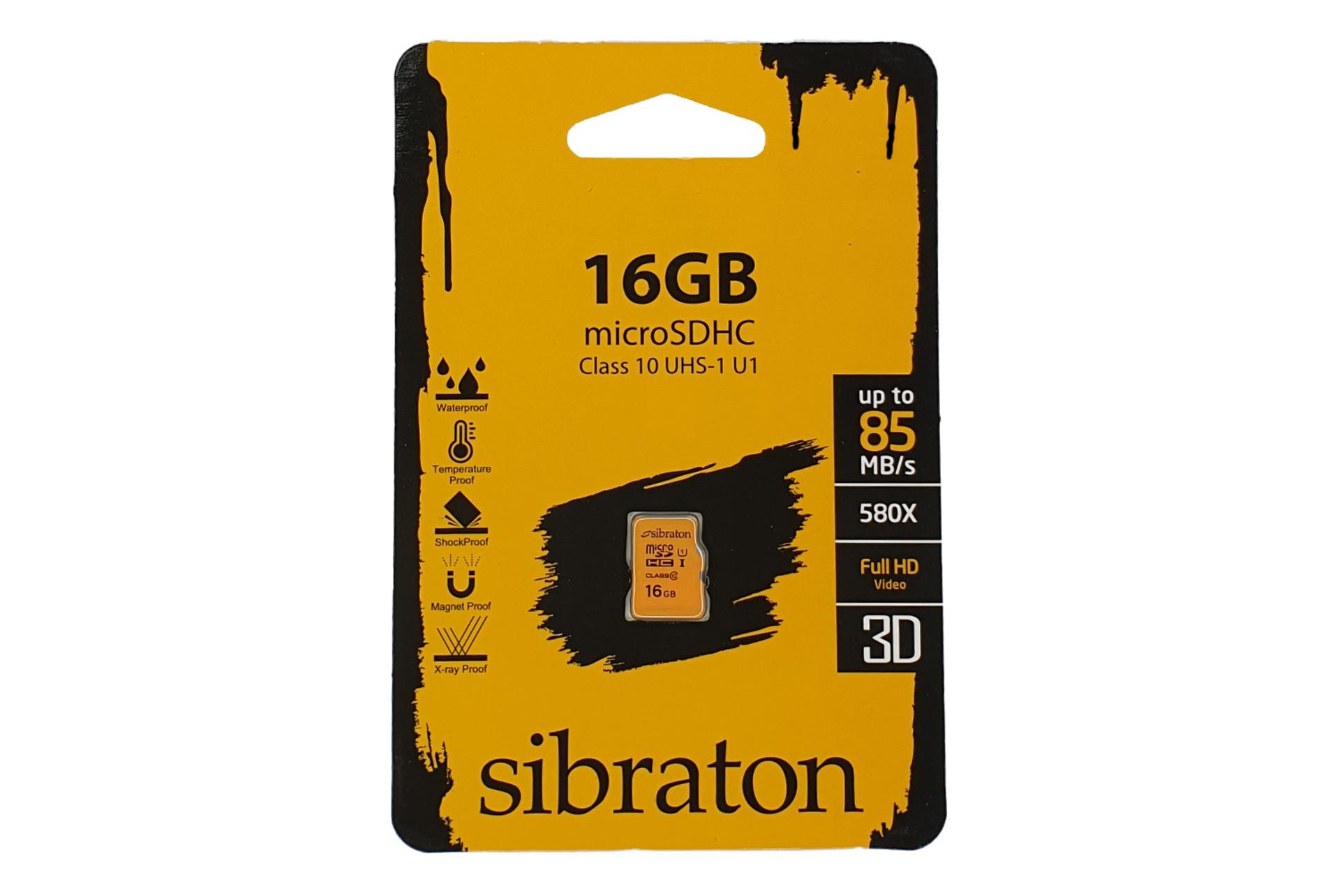 جعبه کارت حافظه سیبراتون Sibraton 580x microSDHC Class 10 UHS-I U1 16GB