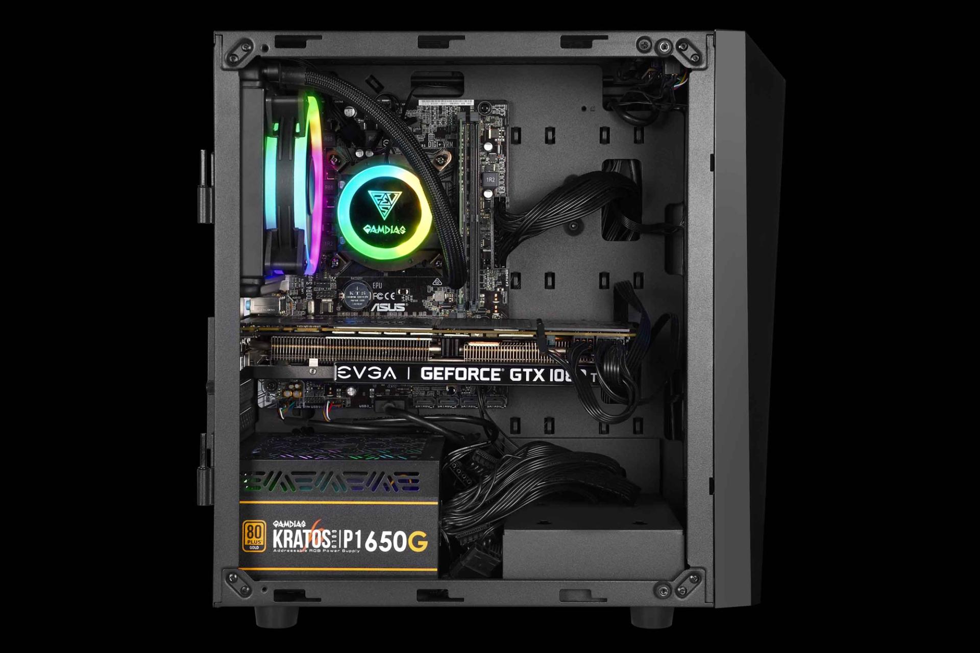 نمای داخل کیس کامپیوتر گیم دیاس TALOS E1