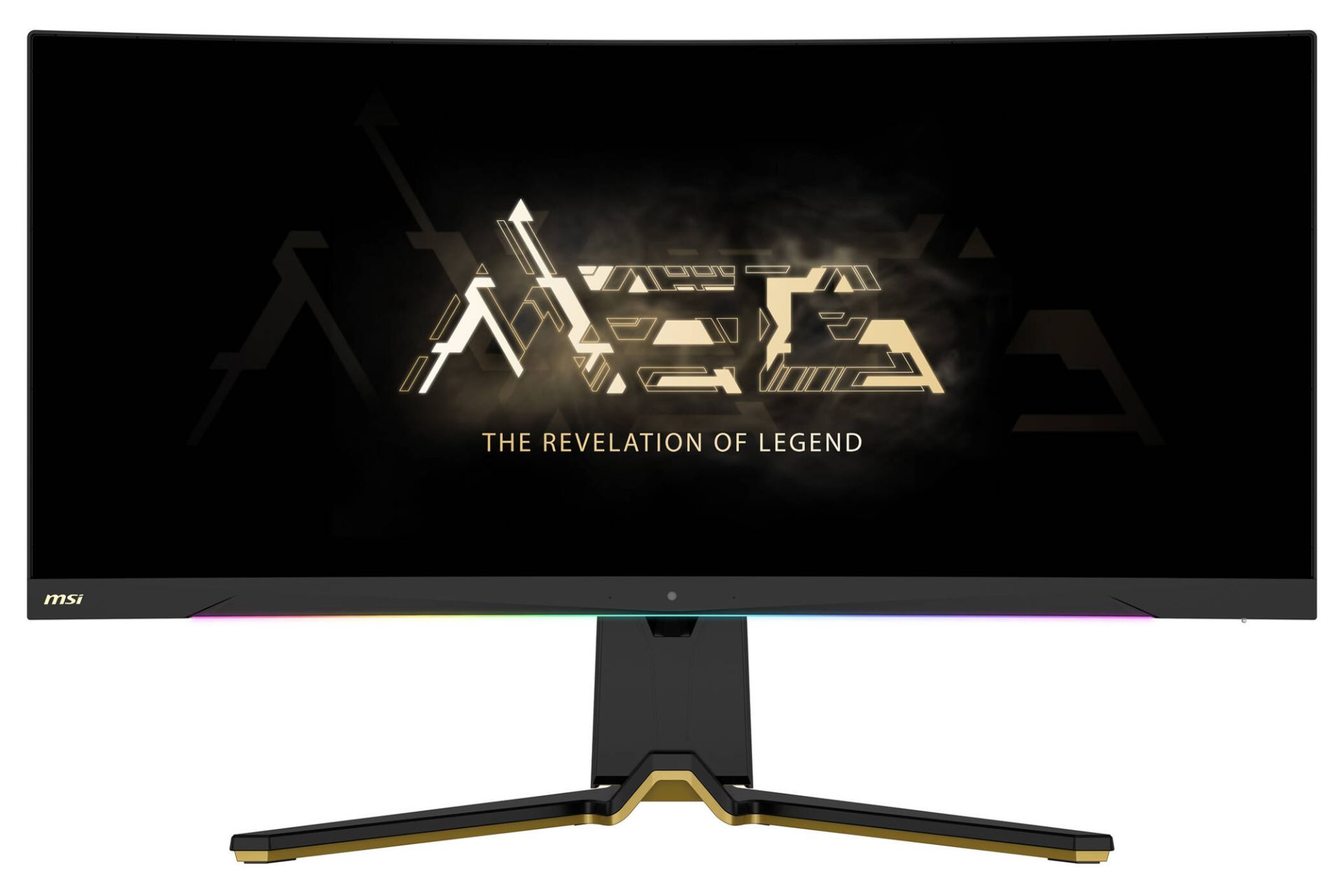 نمای جلو و نورپردازی مانیتور ام اس آی 34 اینچ مدل MEG 342C