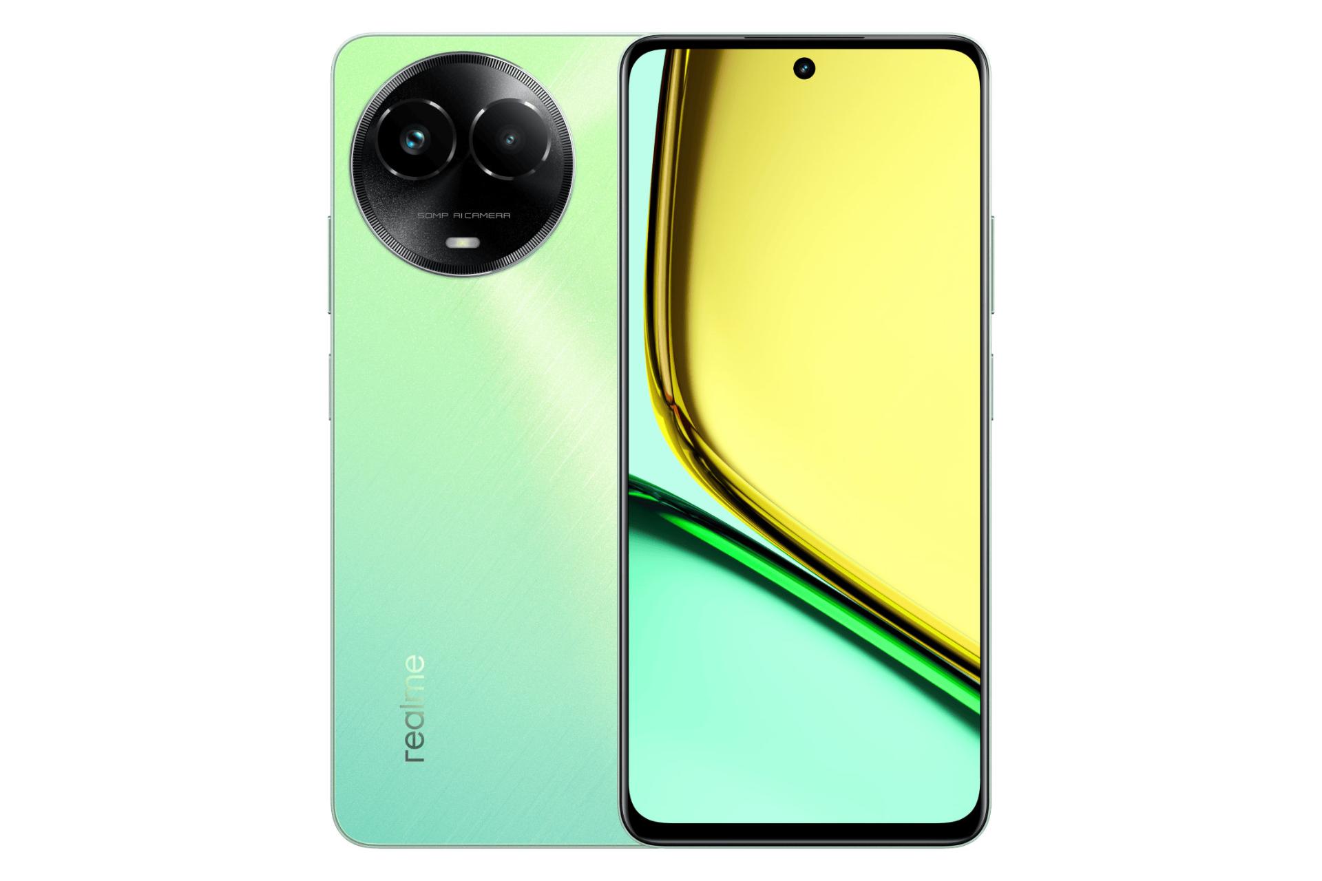 پنل جلو و پشت گوشی موبایل ریلمی Realme C67 سبز