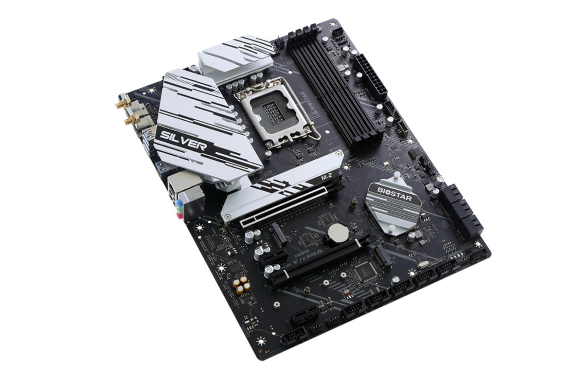 نمای کناری مادربرد بایواستار Biostar Z790A-SILVER Ver. 5.0