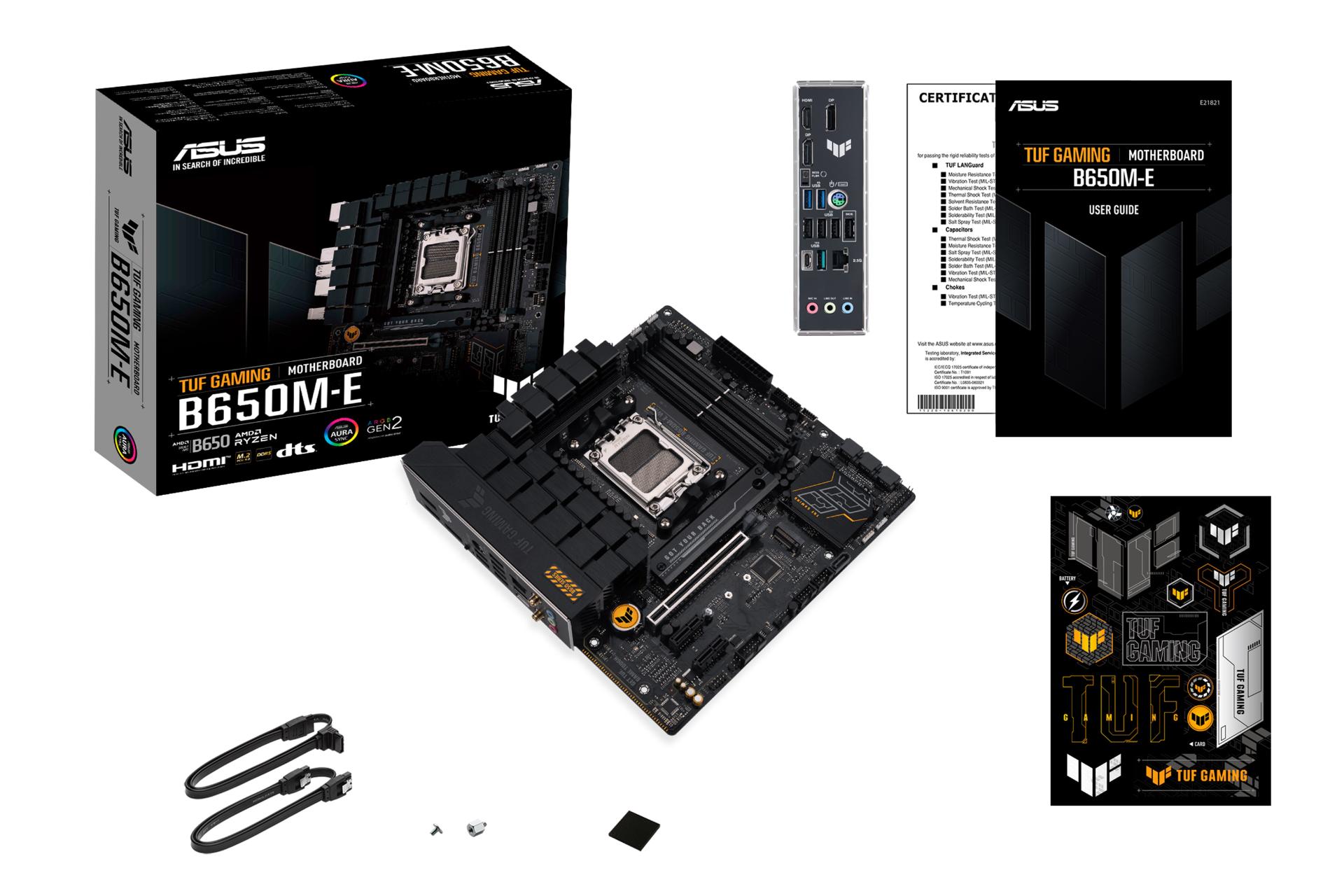 جعبه و اقلام همراه مادربرد ایسوس ASUS TUF GAMING B650M-E