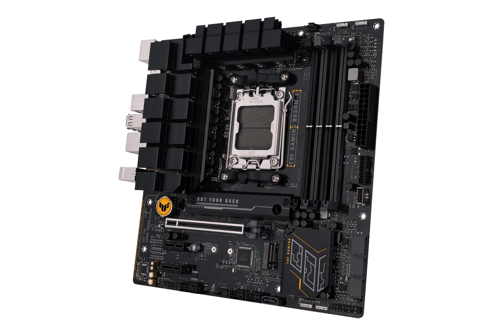 نمای کناری مادربرد ایسوس ASUS TUF GAMING B650M-E