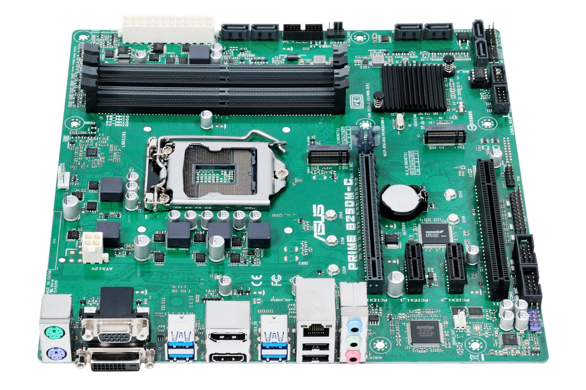 نمای کناری مادربرد ایسوس ASUS PRIME B250M-C