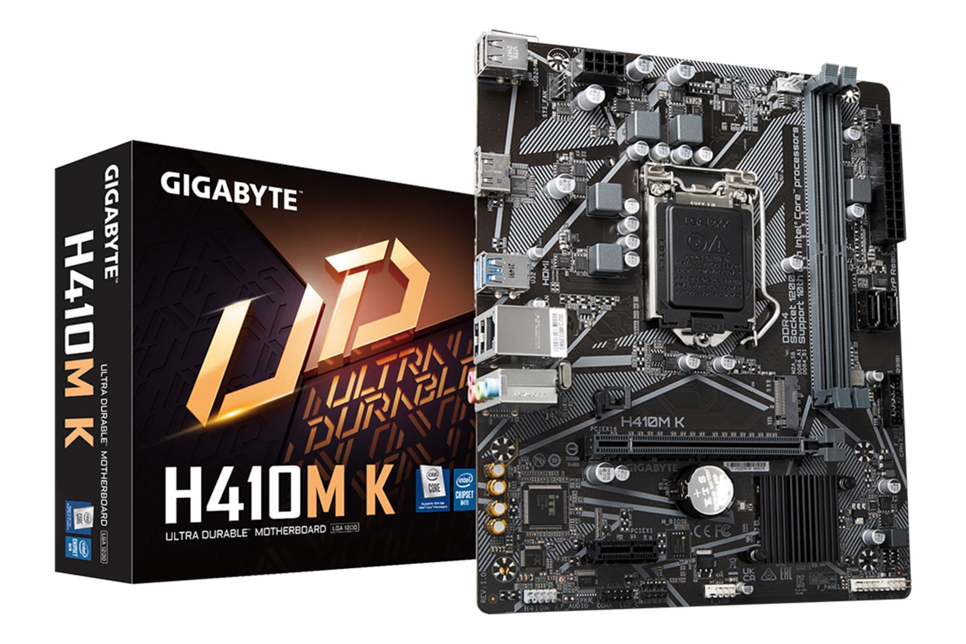 جعبه مادربرد گیگابایت GIGABYTE H410M K (rev. 1.0)