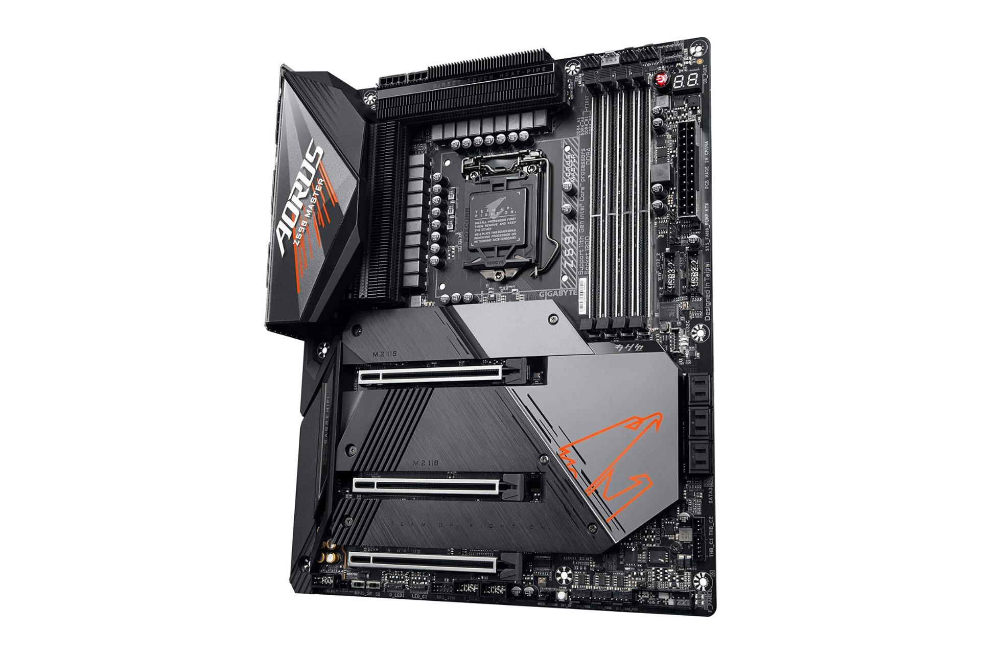 نمای کناری مادربرد گیگابایت GIGABYTE Z590 AORUS MASTER (rev. 1.0)