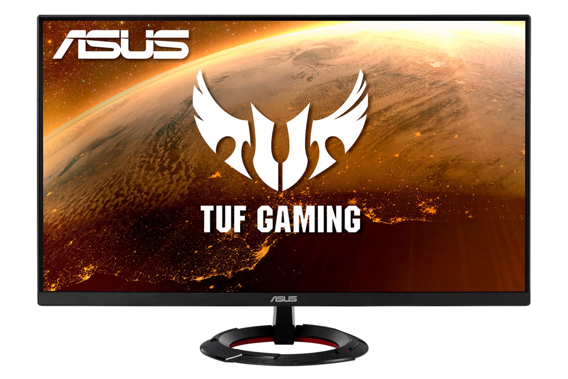 نمای جلو و لوگوی مانیتور ایسوس 27 اینچ مدل TUF Gaming VG279Q1R