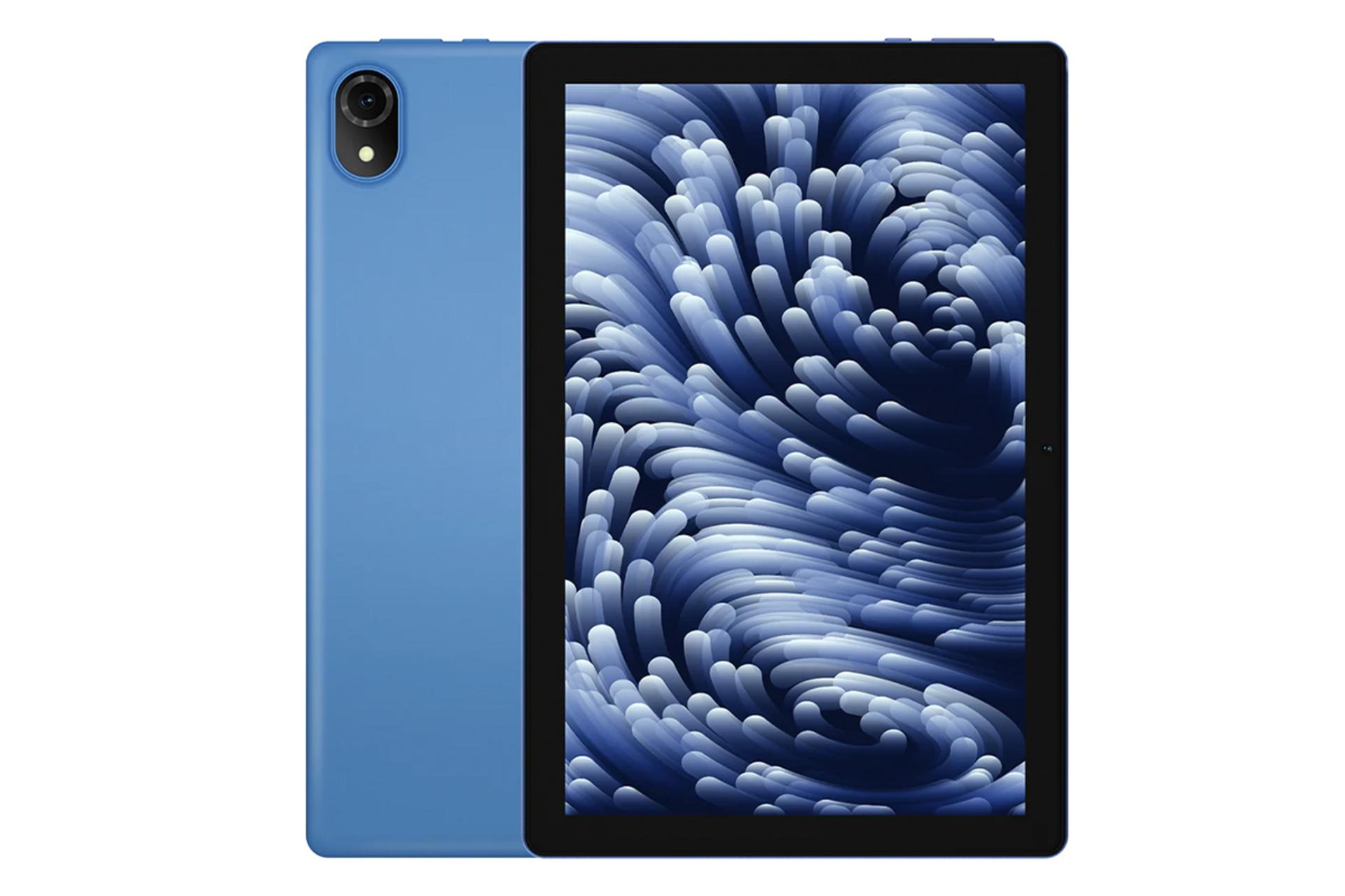 نمای کلی تبلت U10 Pro دوجی با صفحه نمایش روشن و دوربین پنل پشت رنگ آبی