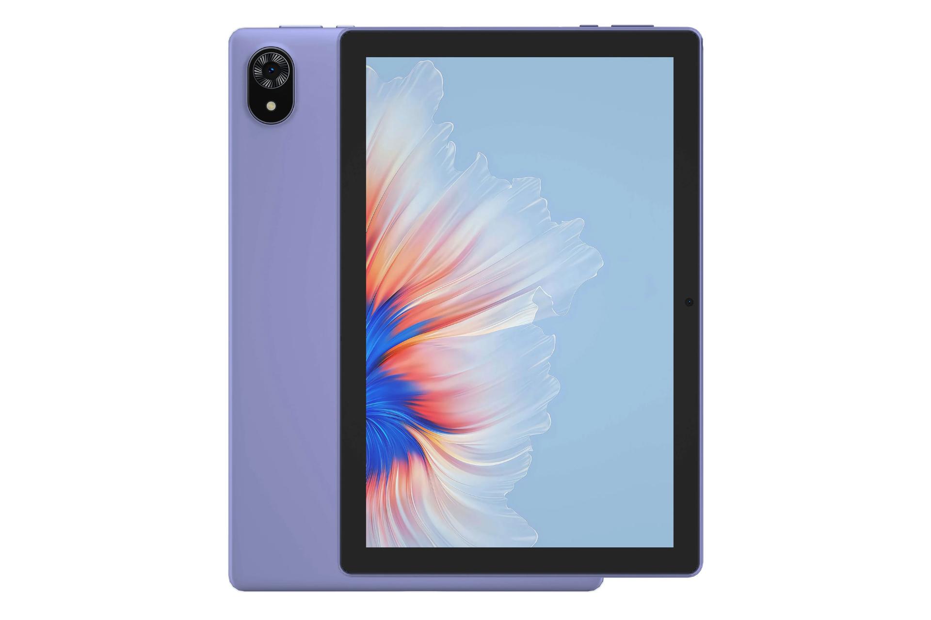 نمای کلی تبلت U9 دوجی با صفحه نمایش روشن و دوربین پنل پشت رنگ بنفش