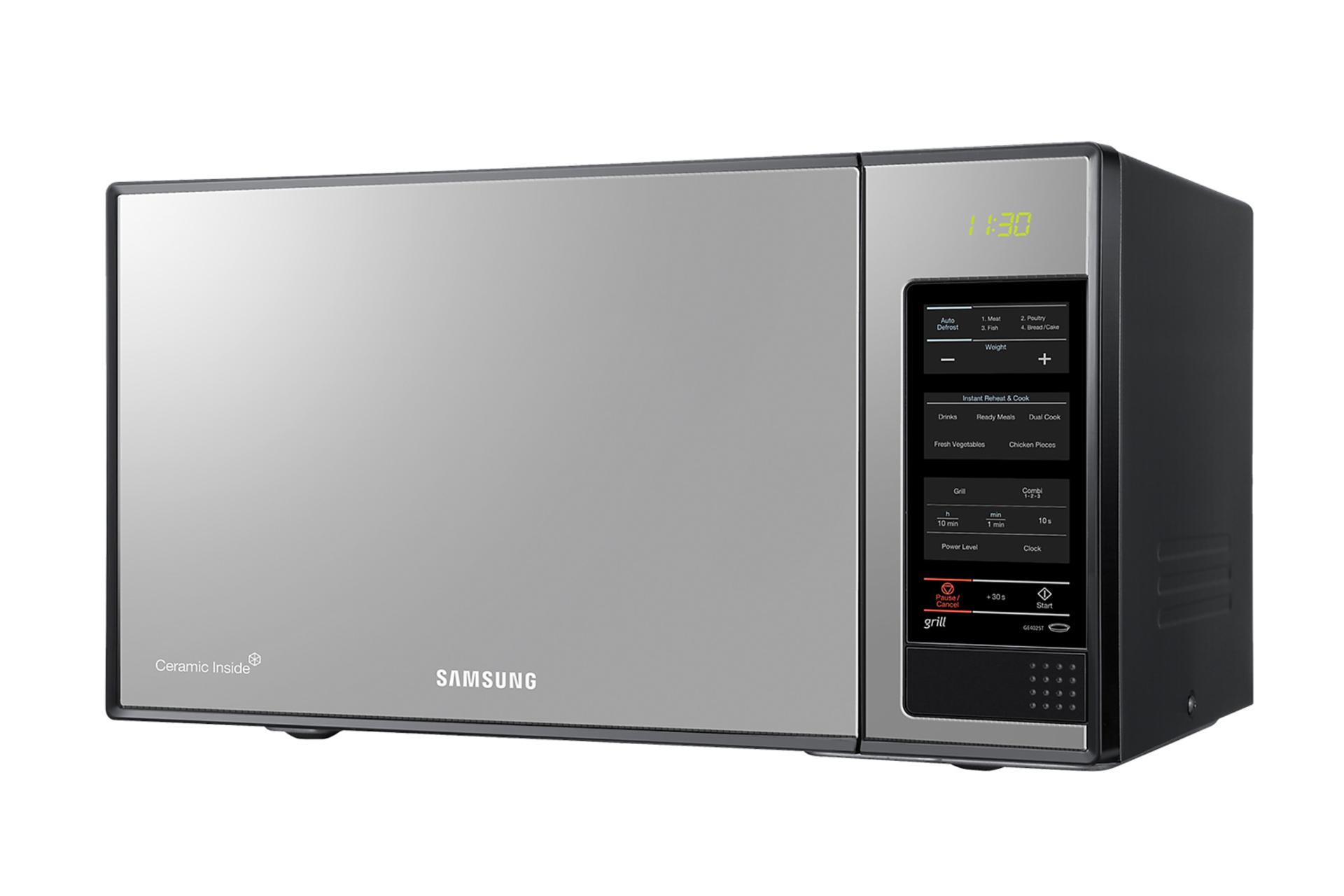 مایکروویو سامسونگ Samsung GE402T نمای راست رنگ نقره ای