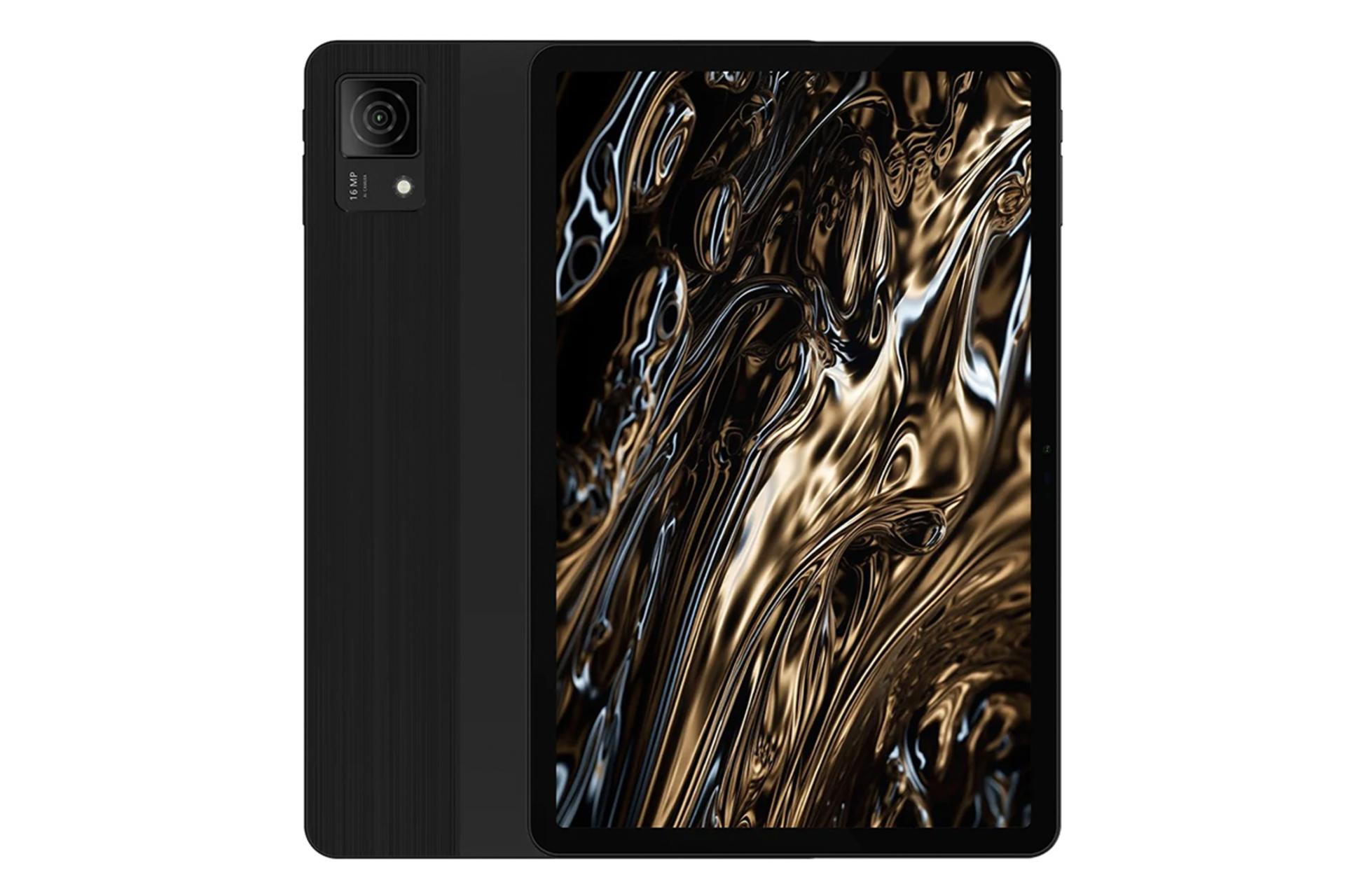 نمای کلی تبلت T30 Ultra دوجی با صفحه نمایش روشن و دوربین پنل پشت رنگ مشکی