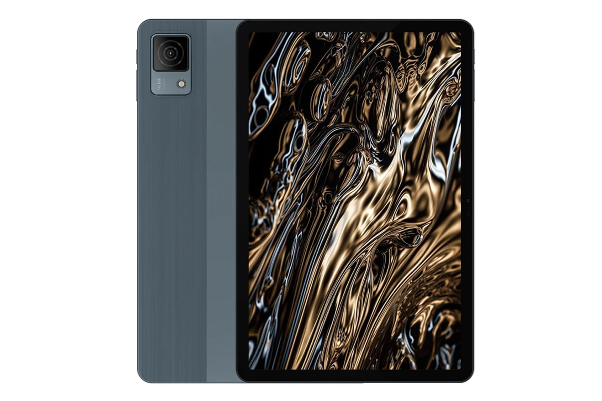 نمای کلی تبلت T30 Ultra دوجی با صفحه نمایش روشن و دوربین پنل پشت رنگ خاکستری