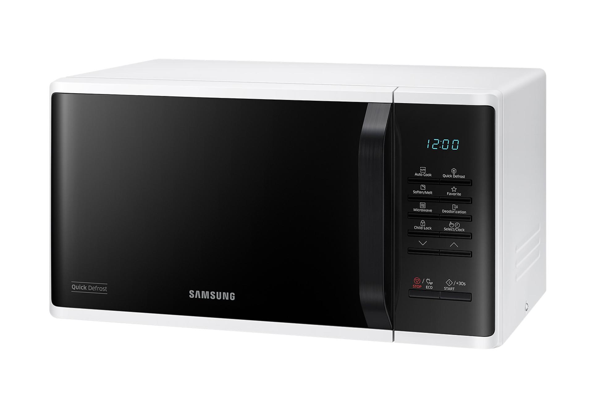 مایکروویو سامسونگ Samsung MS23K3513AW نمای راست رنگ سفید