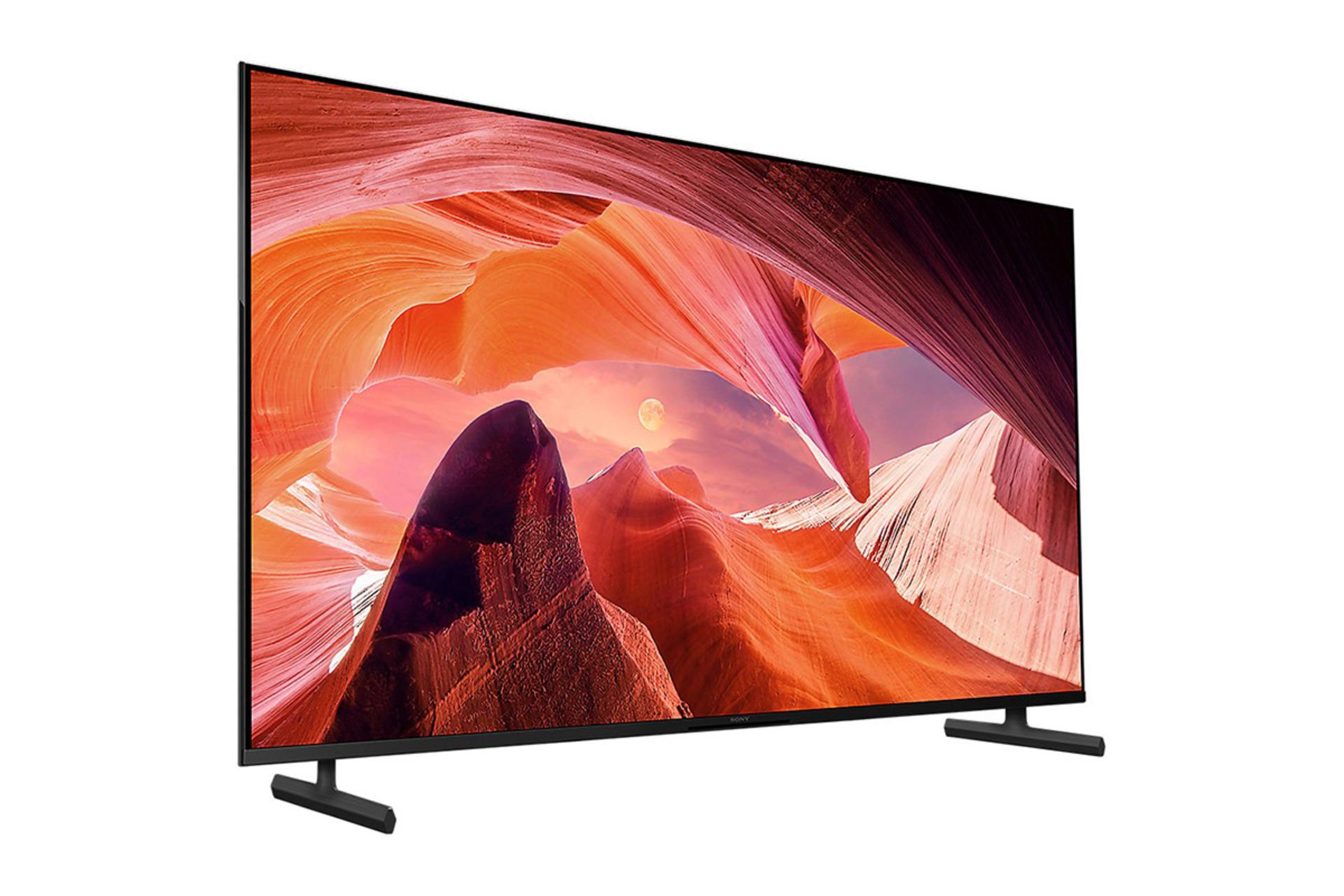 تلویزیون سونی Sony KD-85X80L نمای چپ صفحه نمایش روشن