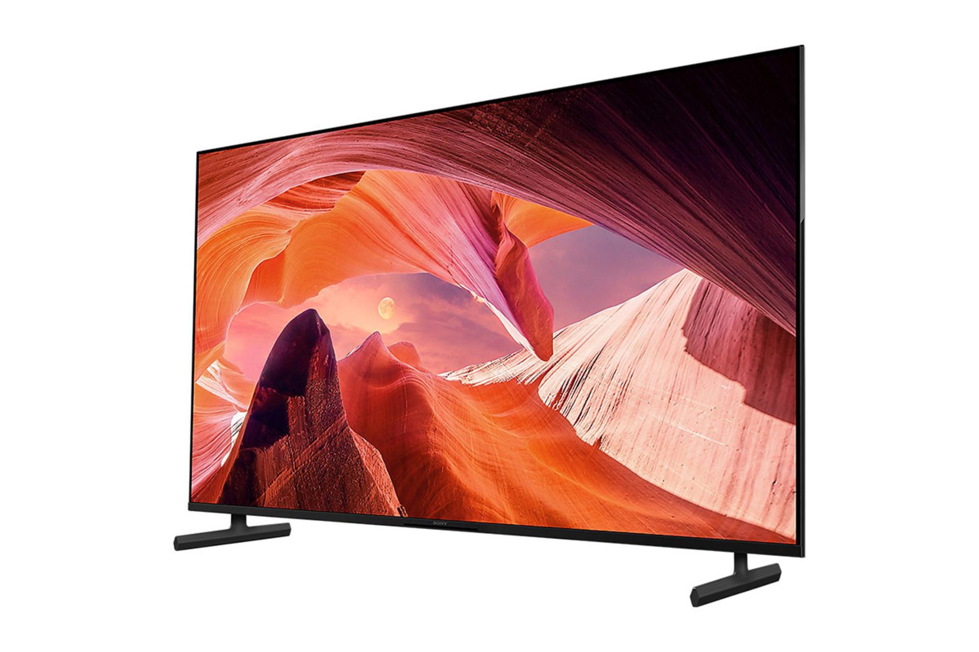 تلویزیون سونی Sony KD-85X80L نمای راست صفحه نمایش روشن