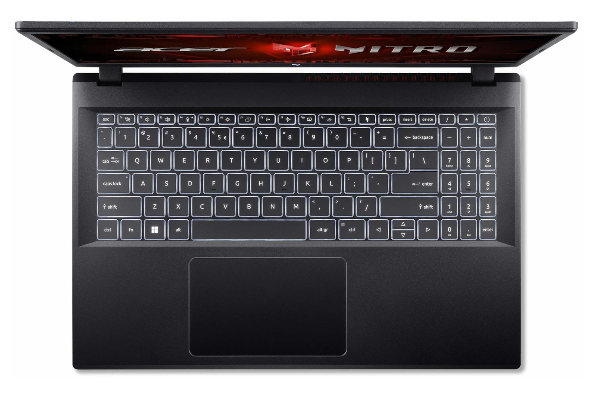 لپ تاپ ایسر Acer Nitro V 15 نمای بالا کیبورد