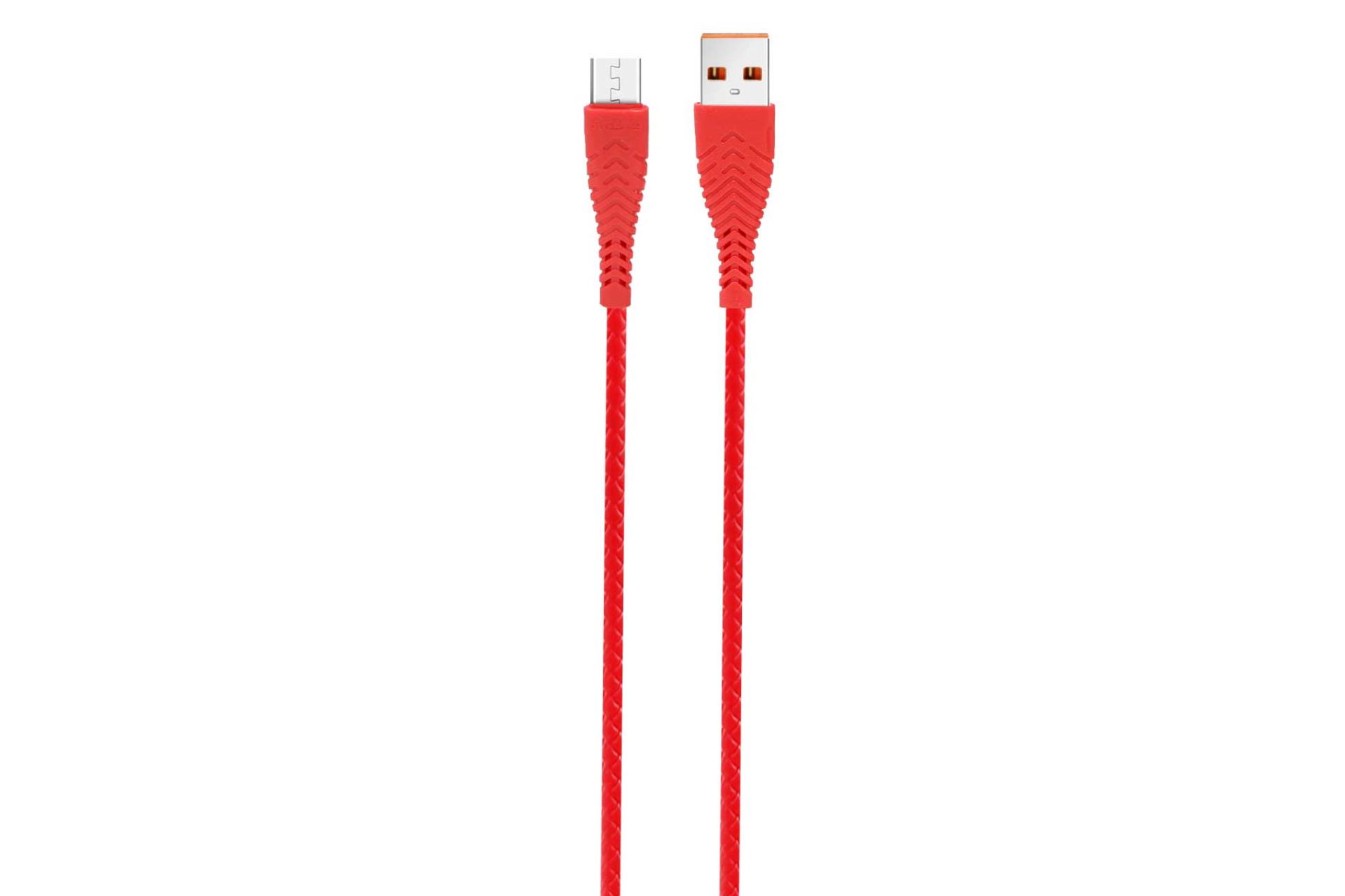 کابل شارژ USB پرو وان Type-A به Micro-USB مدل PCC170 با طول 1 متر قرمز