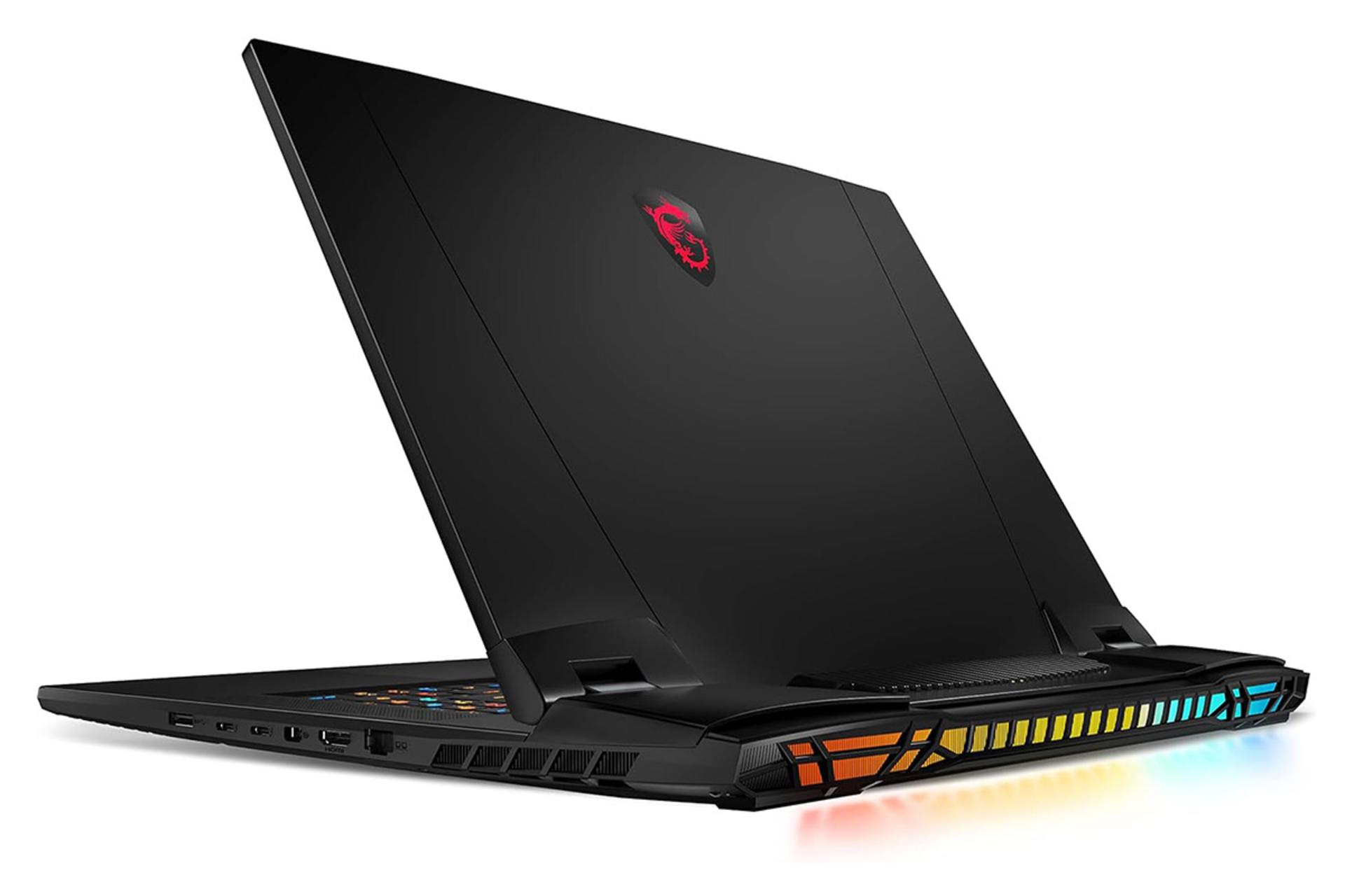 لپ تاپ ام اس آی MSI Titan GT77 HX 13VI نمای پشت رنگ مشکی