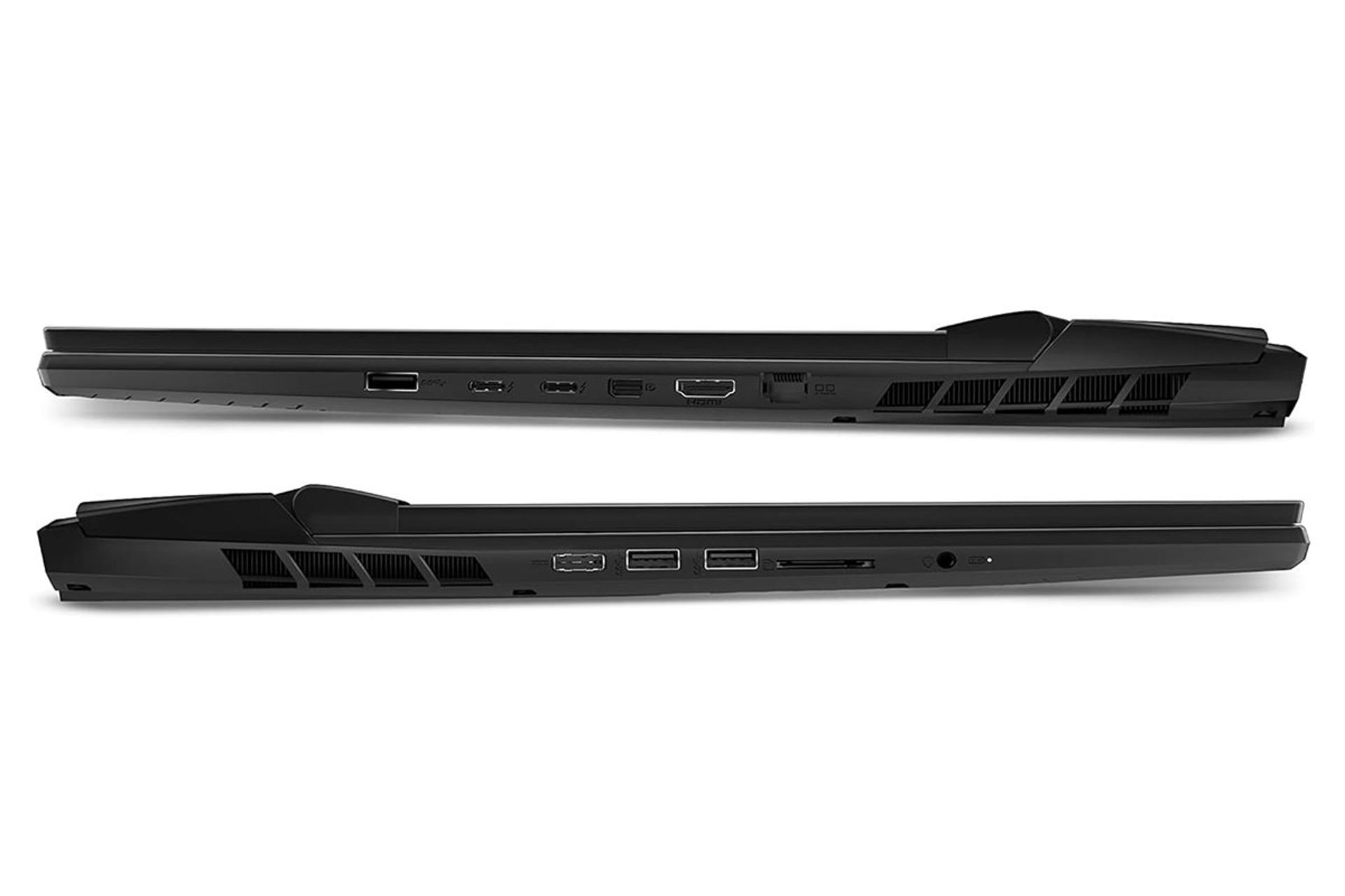 لپ تاپ ام اس آی MSI Titan GT77 HX 13VI نمای جانبی و درگاه ها