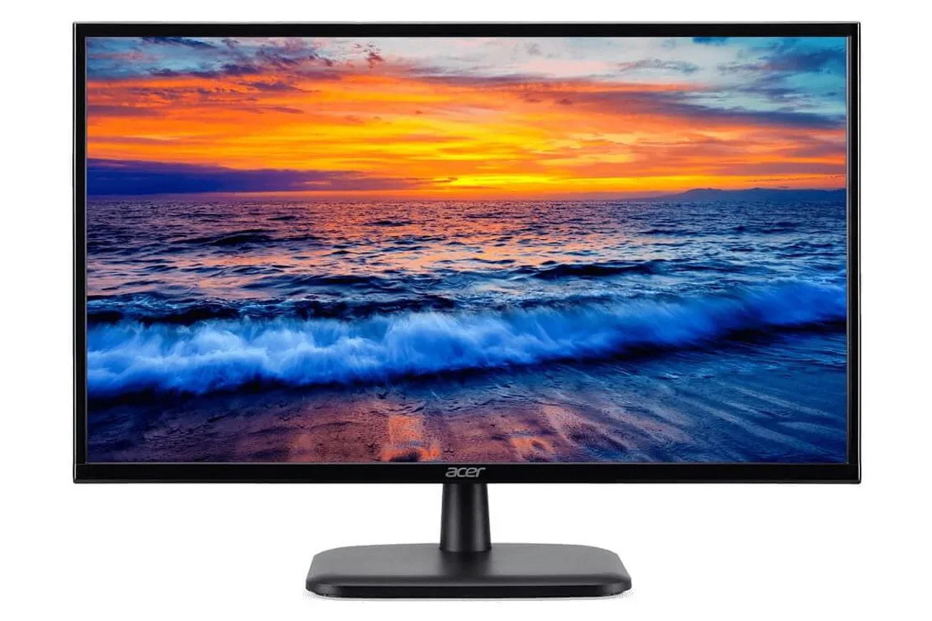 نمای جلو و لوگوی مانیتور ایسر 22 اینچ مدل EK220QH3bi