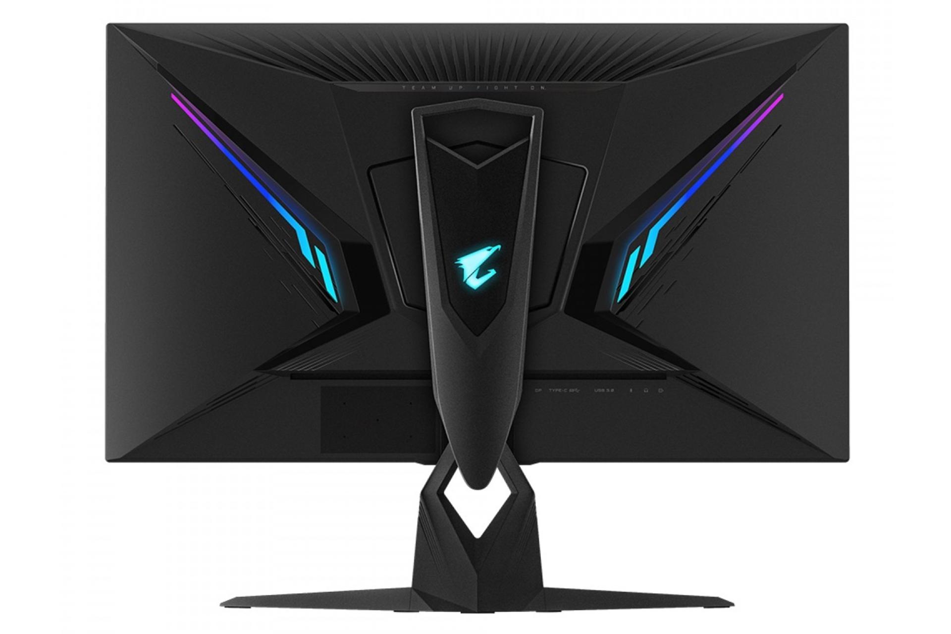 نمای پشت و بدنه مانیتور گیگابایت 27 اینچ مدل AORUS FI32Q-X