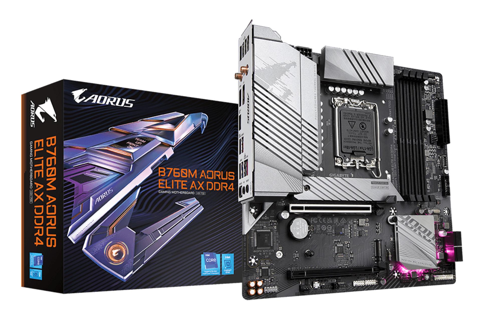 جعبه مادربرد گیگابایت GIGABYTE B760M AORUS ELITE AX DDR4 (rev. 1.x)