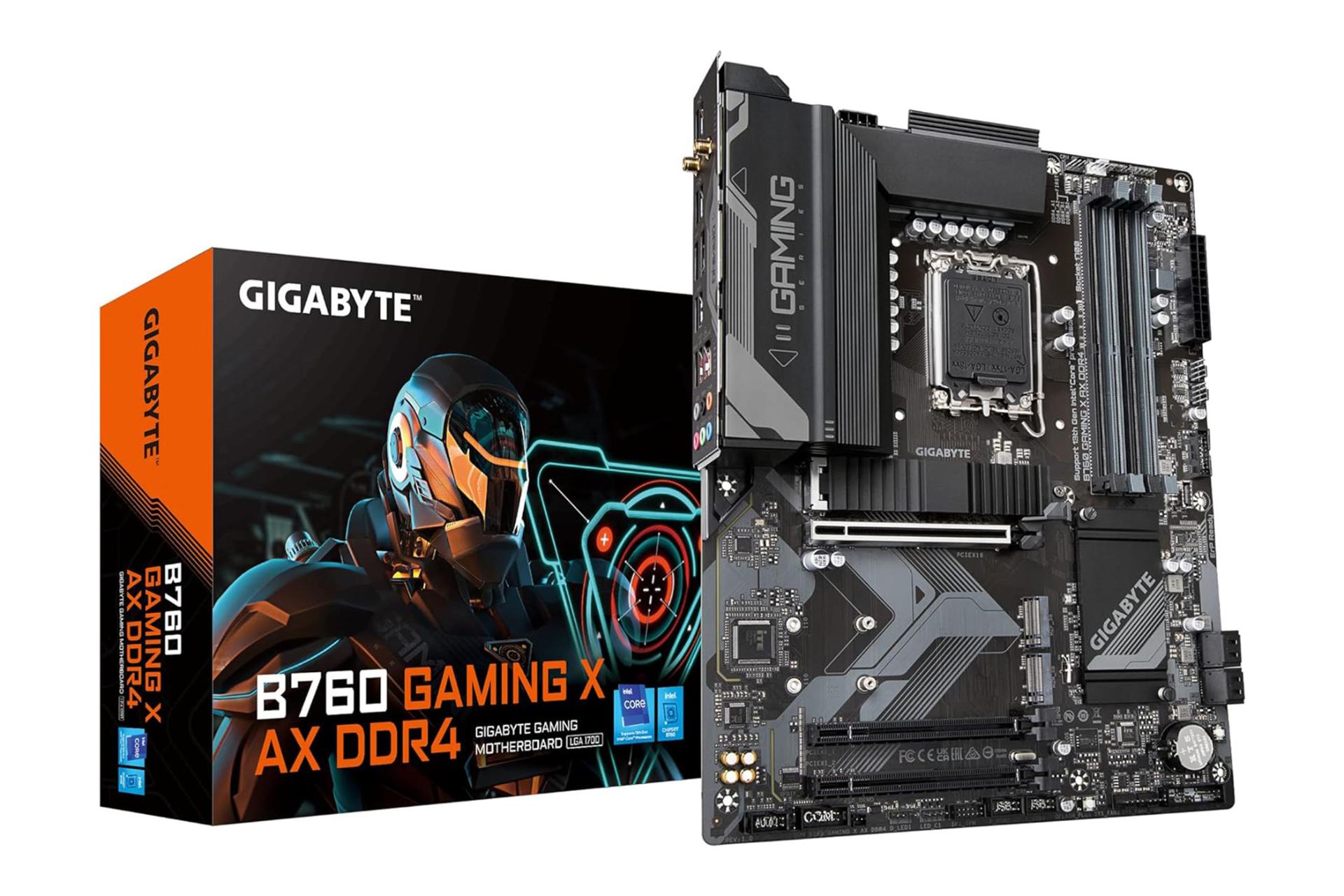 جعبه مادربرد گیگابایت GIGABYTE B760 GAMING X AX DDR4