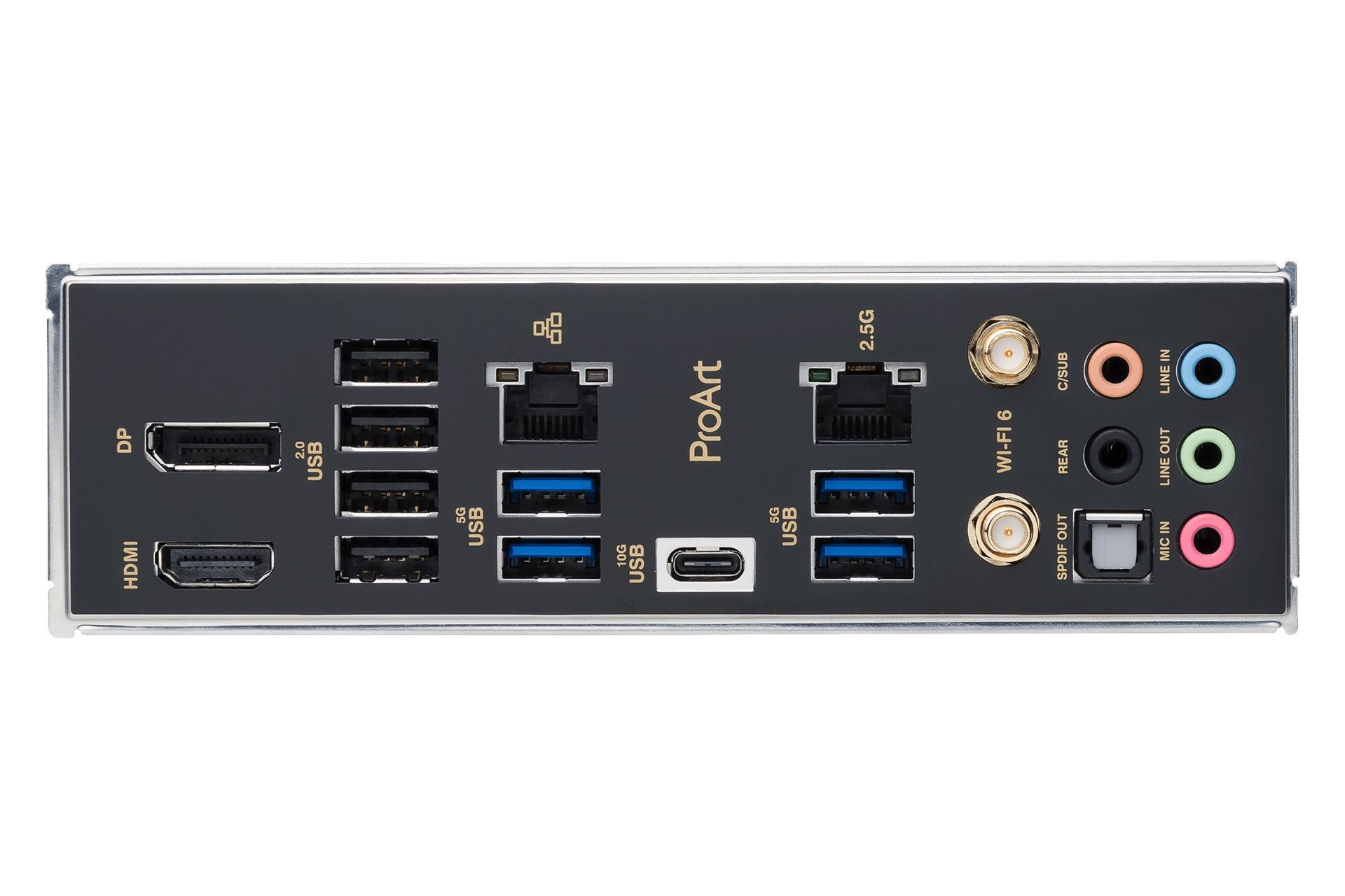 درگاه های مادربرد ایسوس ASUS ProArt B760-CREATOR WIFI