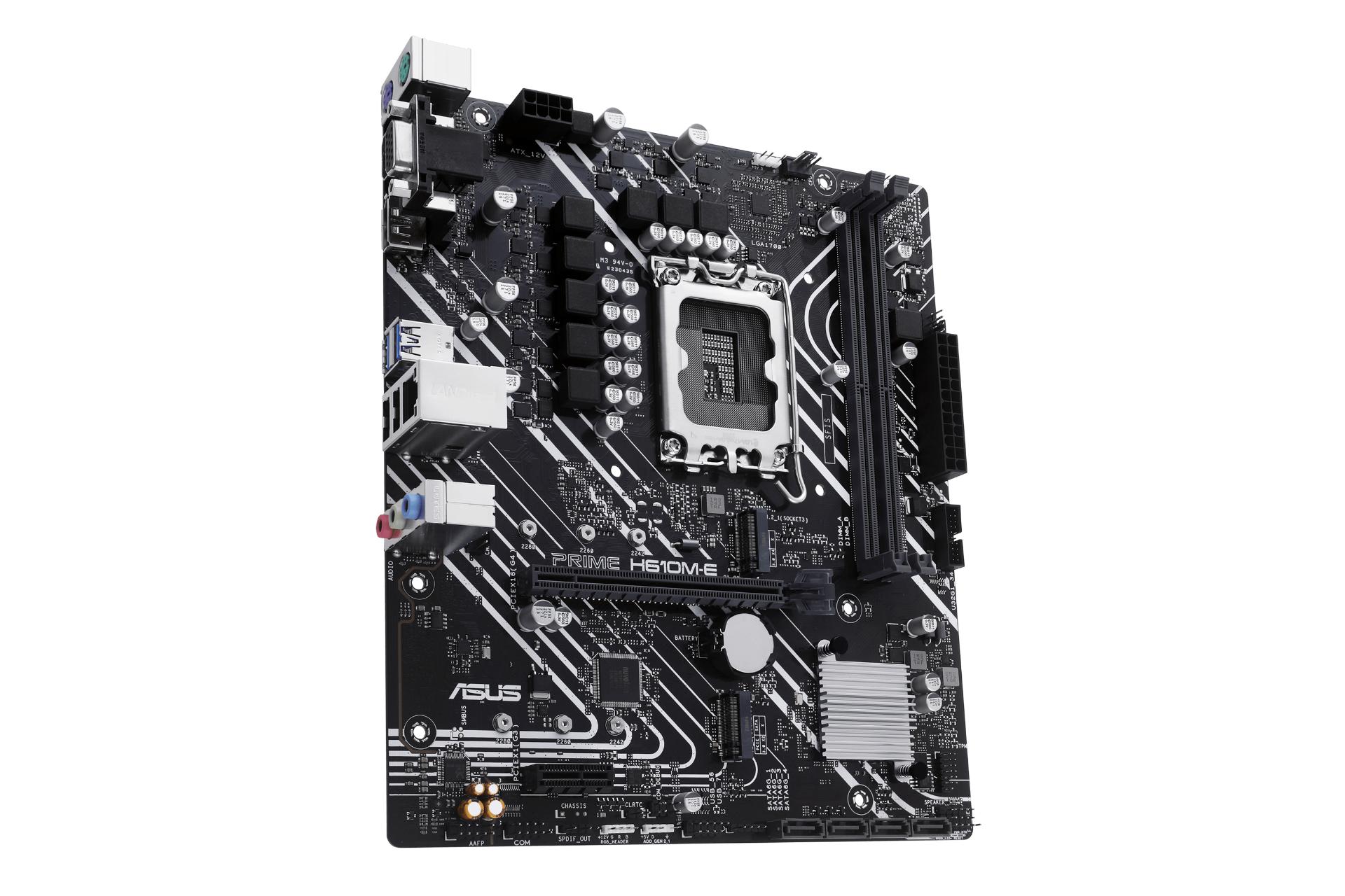 نمای کناری مادربرد ایسوس ASUS PRIME H610M-E-CSM