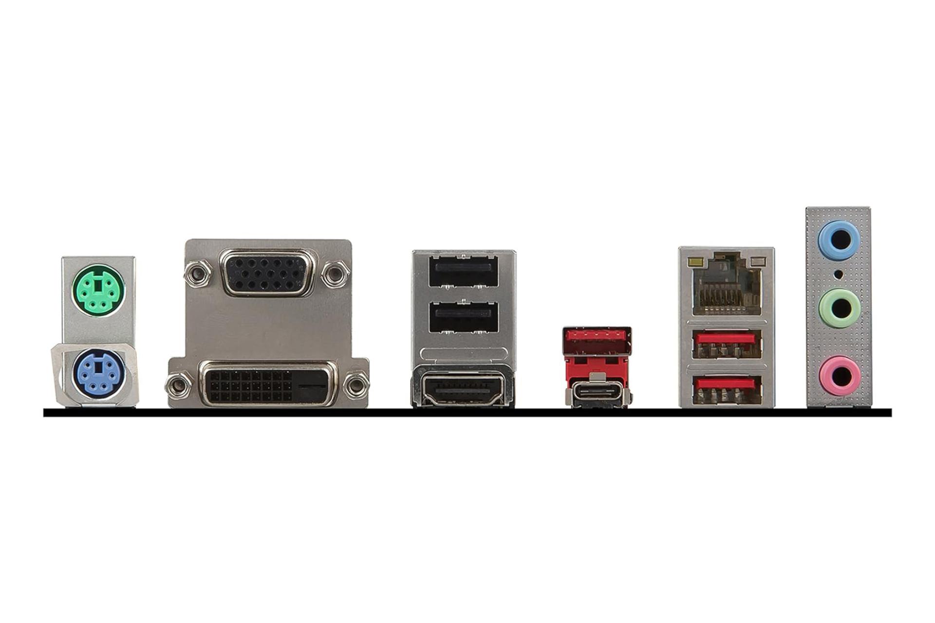 درگاه های مادربرد ام اس آی MSI B250M GAMING PRO