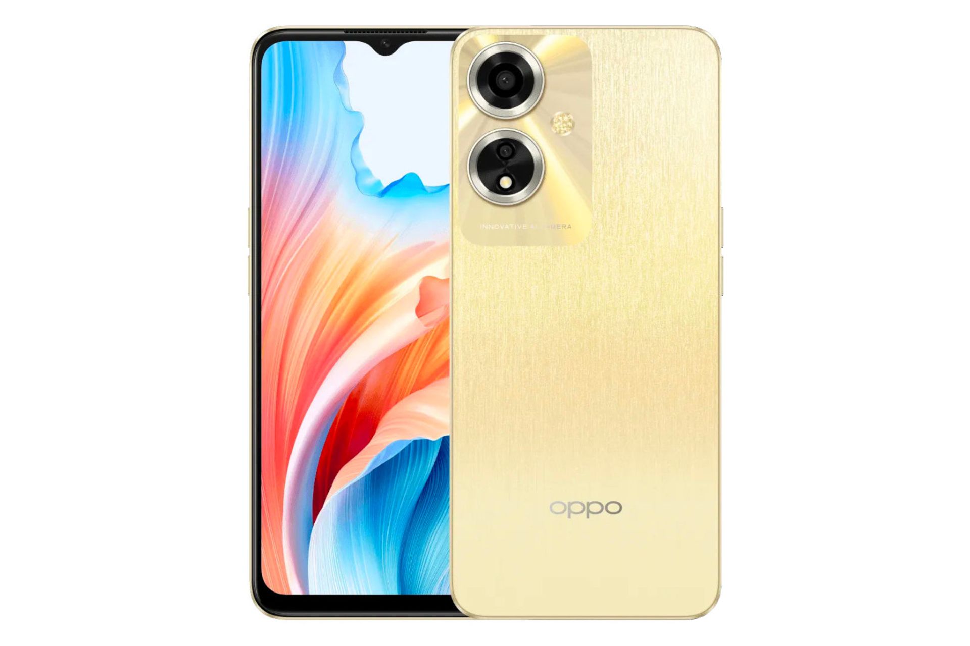 پنل جلو و پشت Oppo A59 5G / گوشی موبایل A59 اوپو 5G طلایی