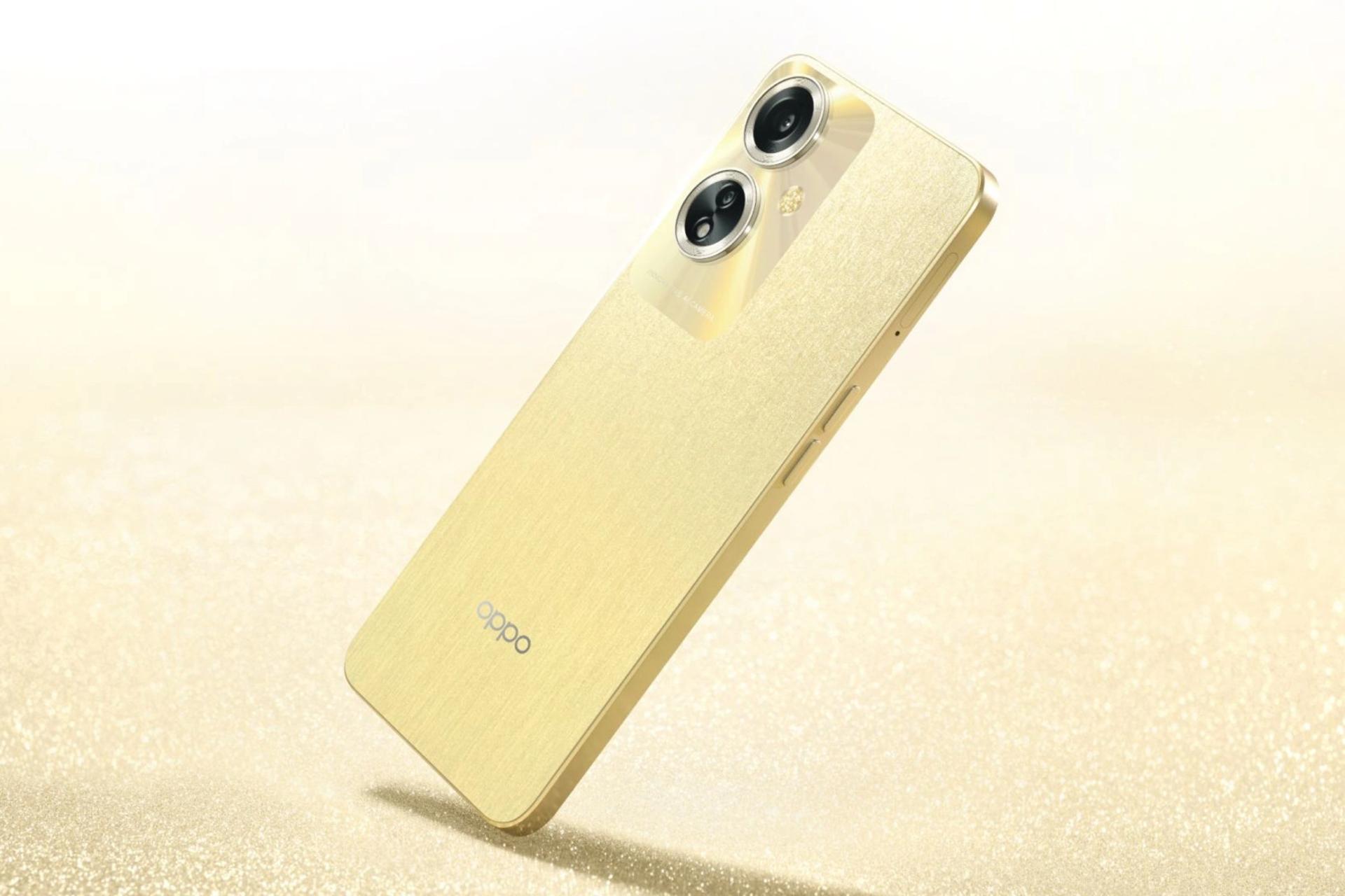 پنل پشت و چینش دوربین Oppo A59 5G / گوشی موبایل A59 اوپو 5G طلایی