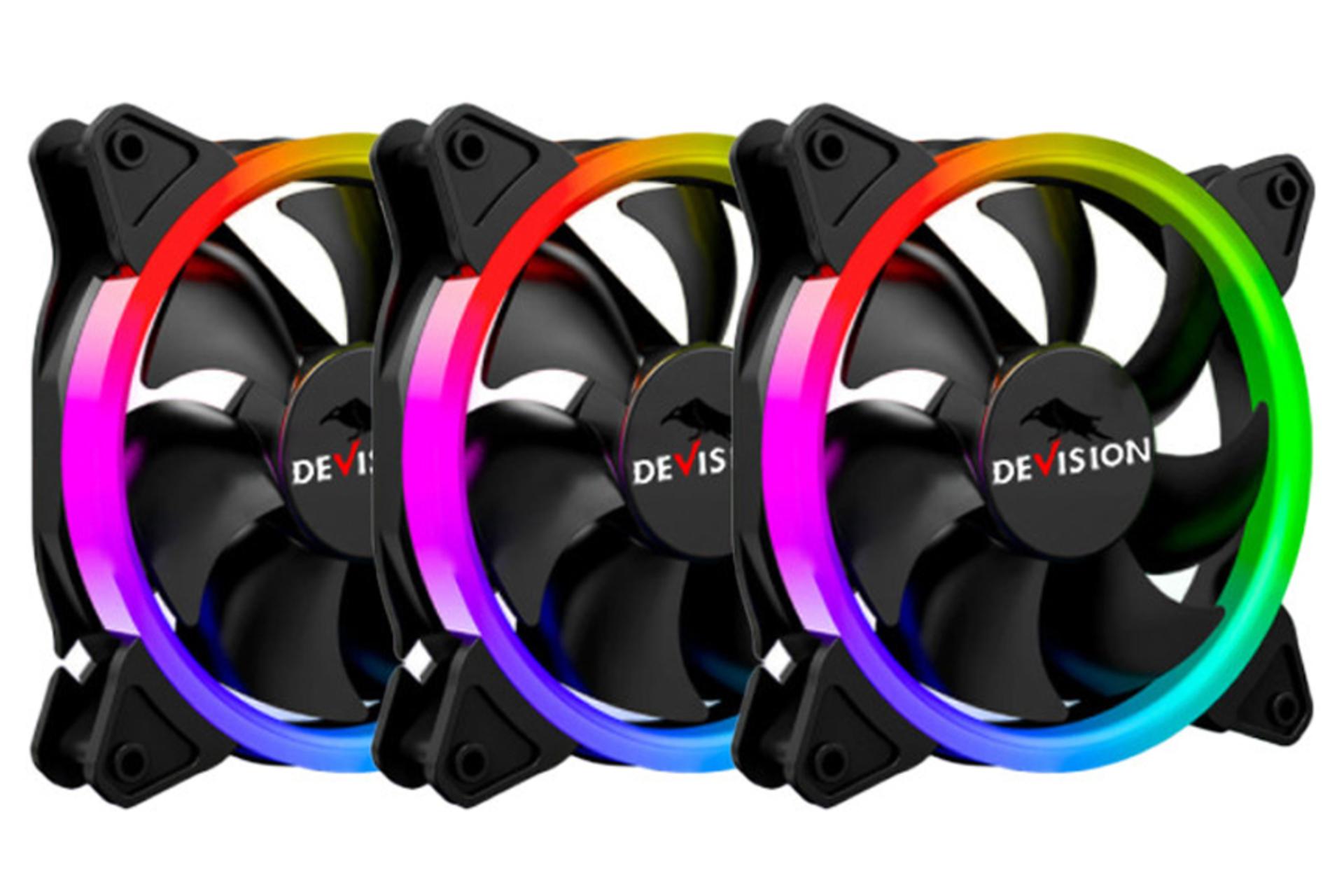 نورپردازی فن کیس دیویژن 12025L Triple Fan Kit