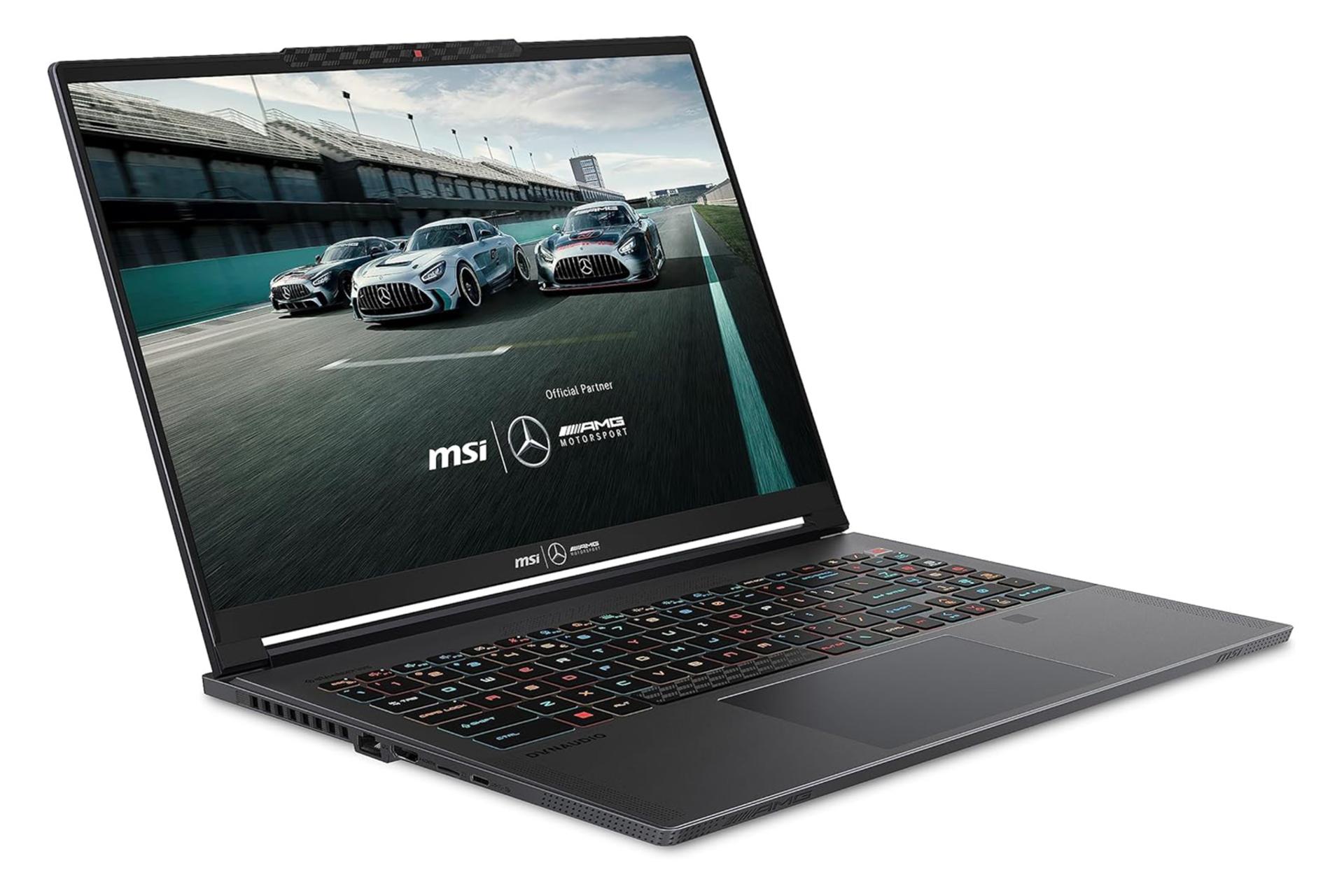 لپ تاپ ام اس آی MSI Stealth 16 Mercedes-AMG Motorsport A13VF نمای چپ صفحه نمایش