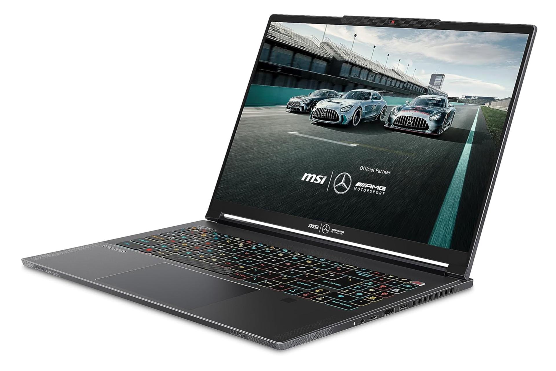 لپ تاپ ام اس آی MSI Stealth 16 Mercedes-AMG Motorsport A13VF نمای راست صفحه نمایش